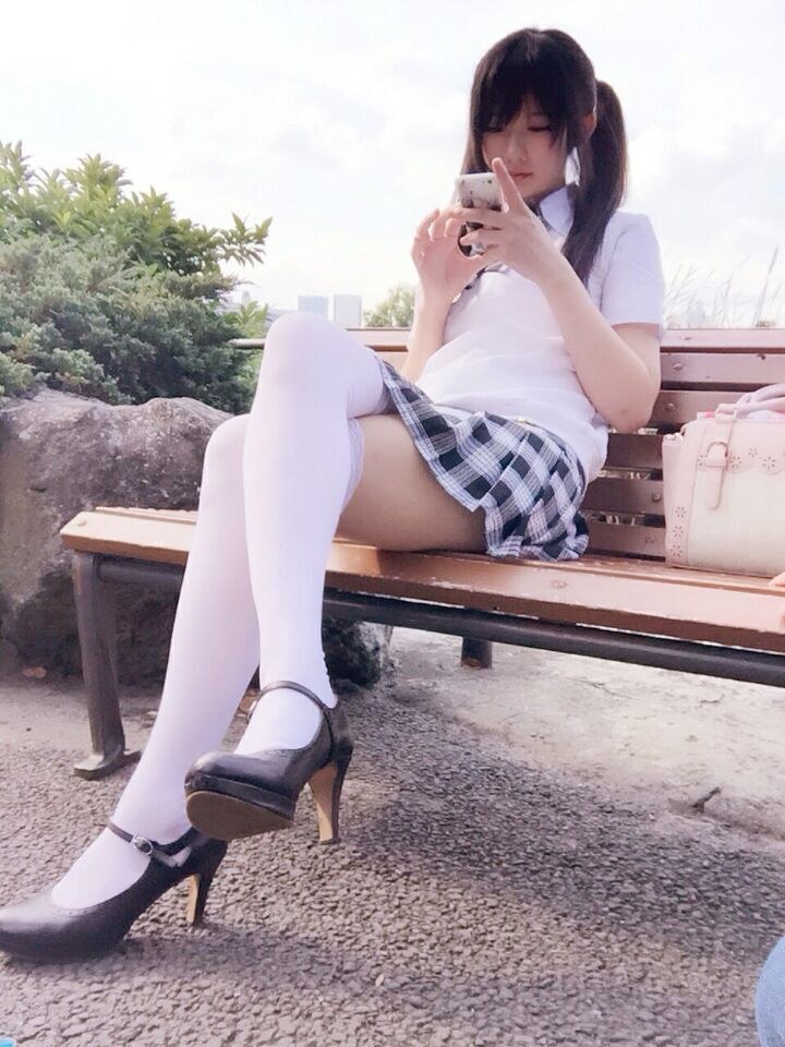 Xidaidai 粉色制服：浴室露点私拍 화보 세트 56P