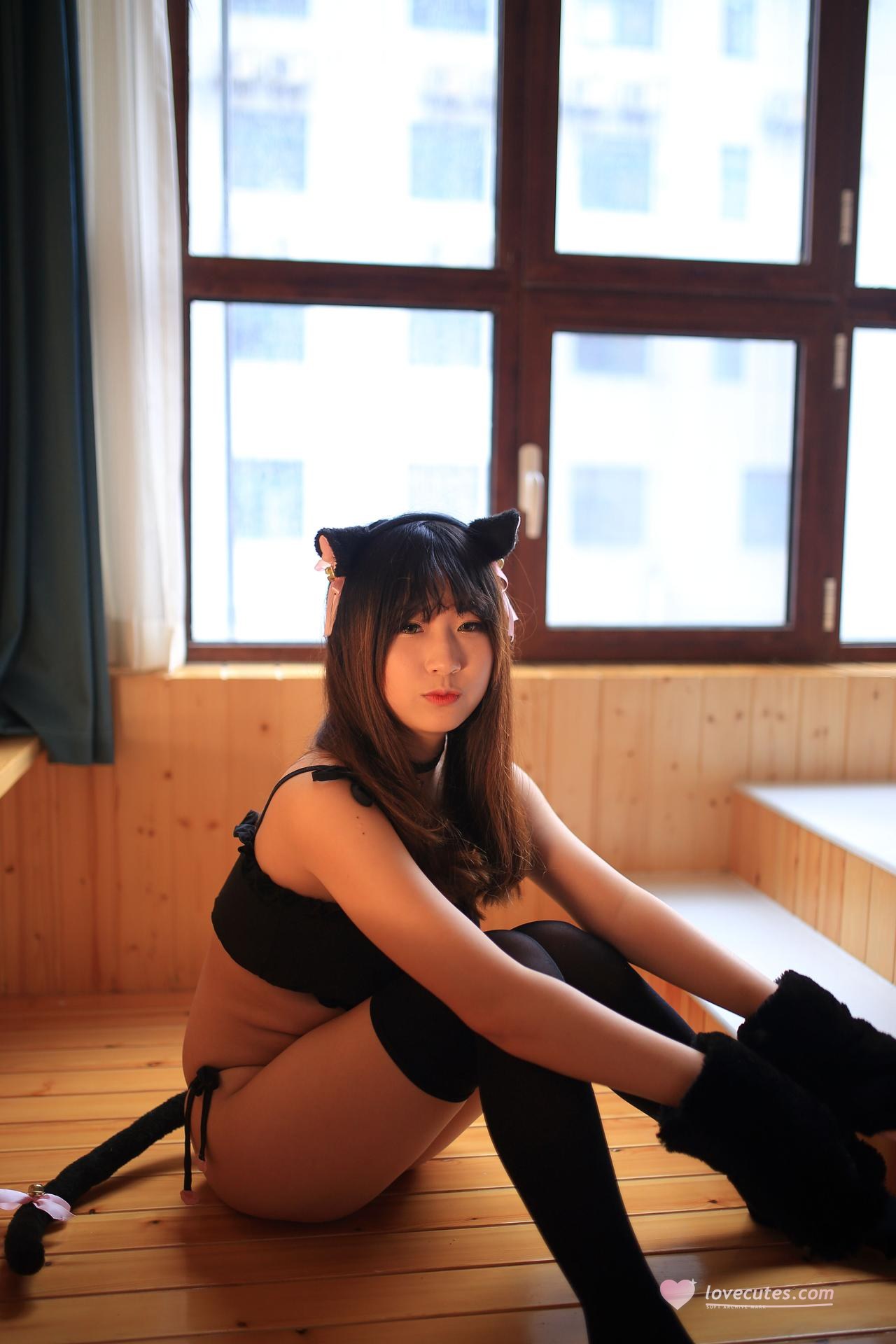[私房] 猫九酱Sakura - 浴室猫耳：猫耳浴室湿身私房 透视内衣大尺度 602P