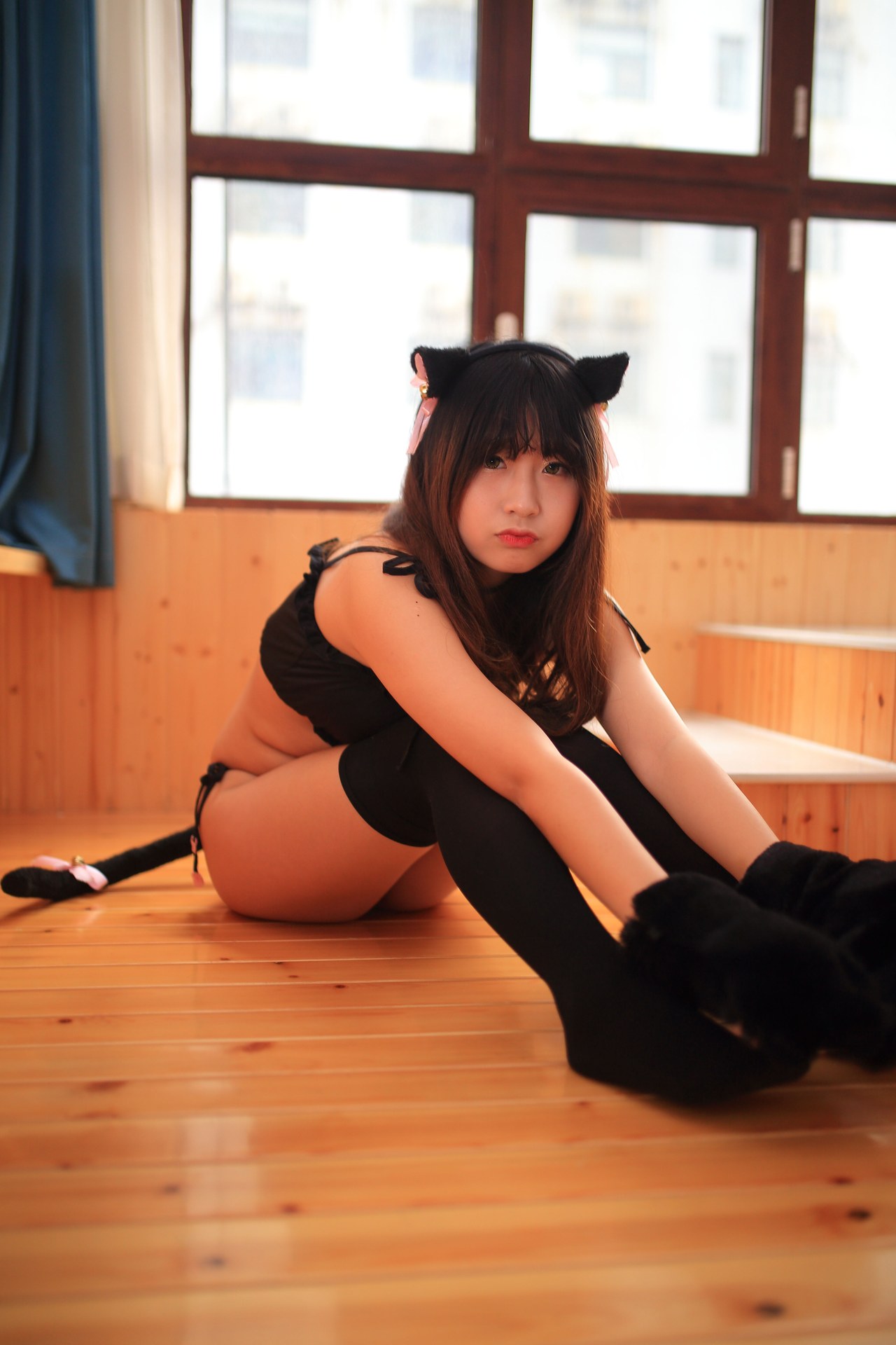 [私房] 猫九酱Sakura - 浴室猫耳：猫耳浴室湿身私房 透视内衣大尺度 602P