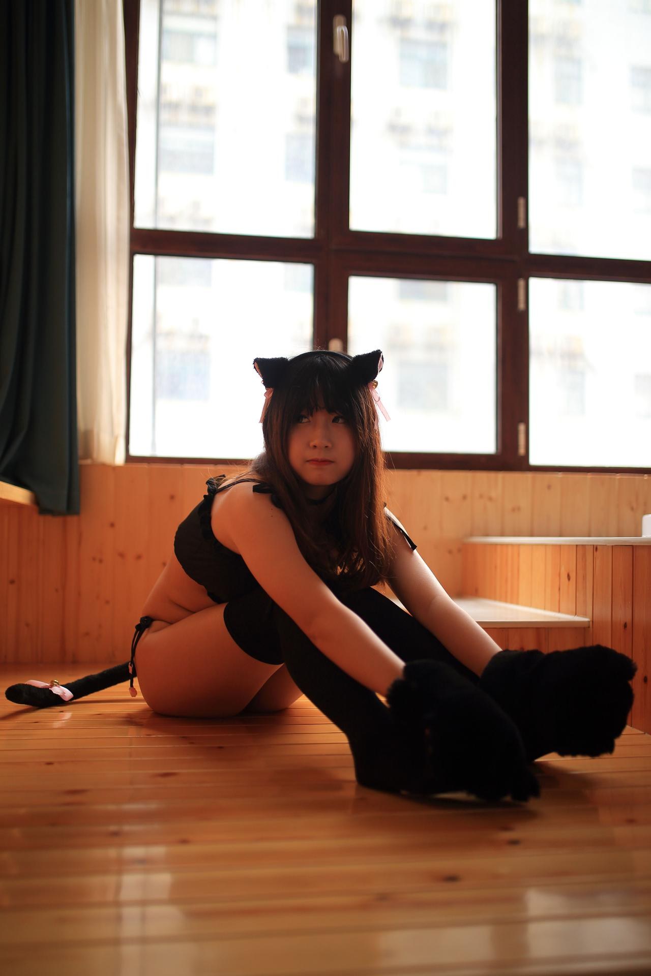 [私房] 猫九酱Sakura - 浴室猫耳：猫耳浴室湿身私房 透视内衣大尺度 602P