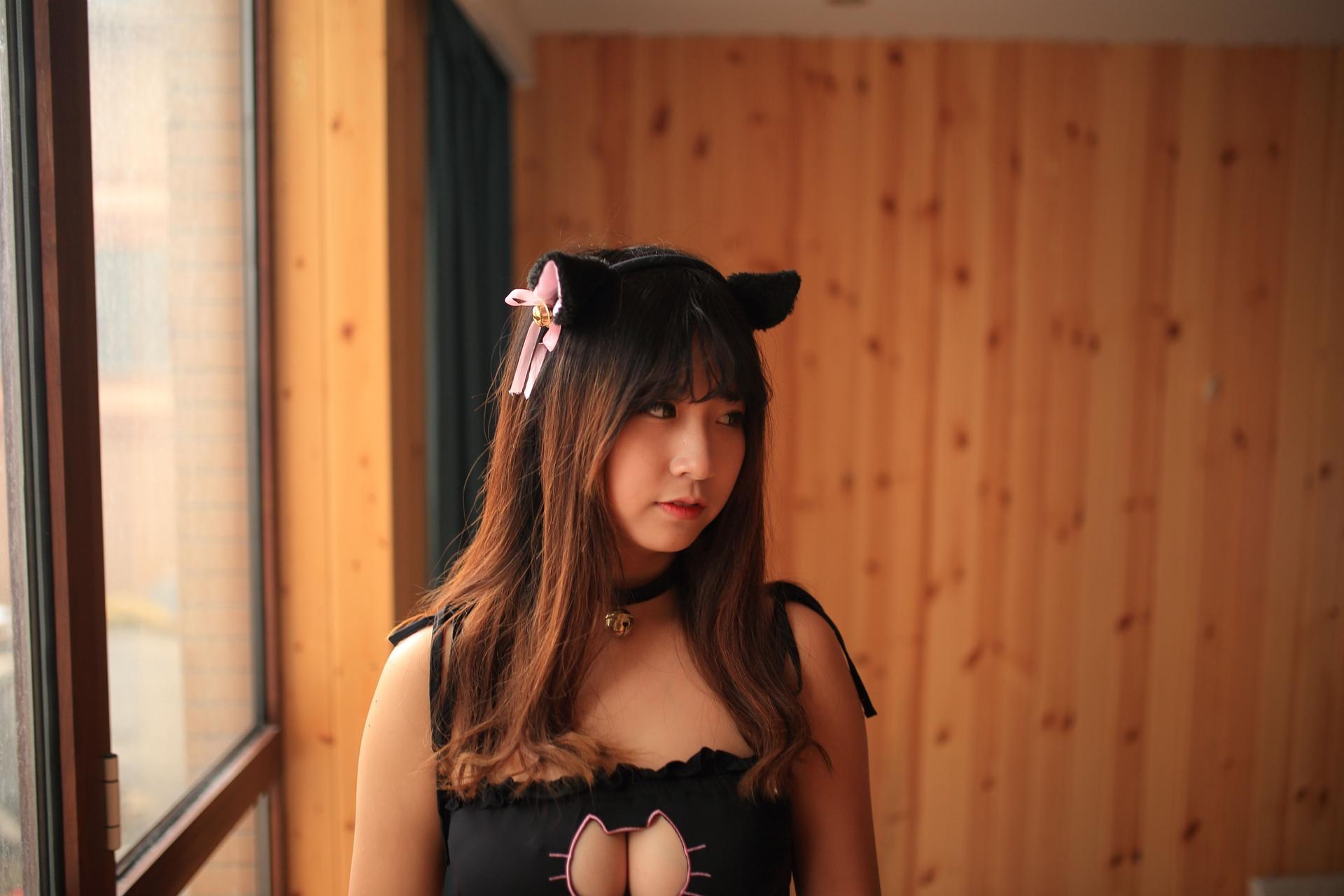 [私房] 猫九酱Sakura - 浴室猫耳：猫耳浴室湿身私房 透视内衣大尺度 602P