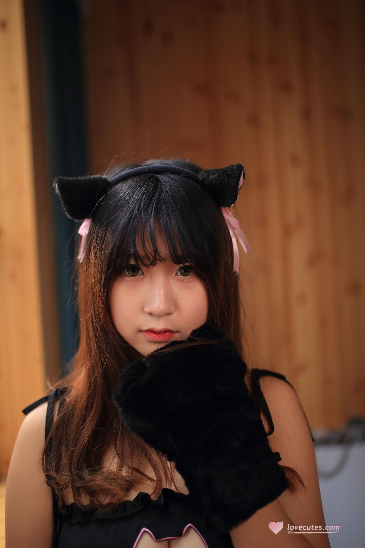 [Private] Mao Jiu Jiang Sakura - Bathroom Cat Ears: Wet Bathroom Private Shoot, Sheer Lingerie, Large-Scale 602P