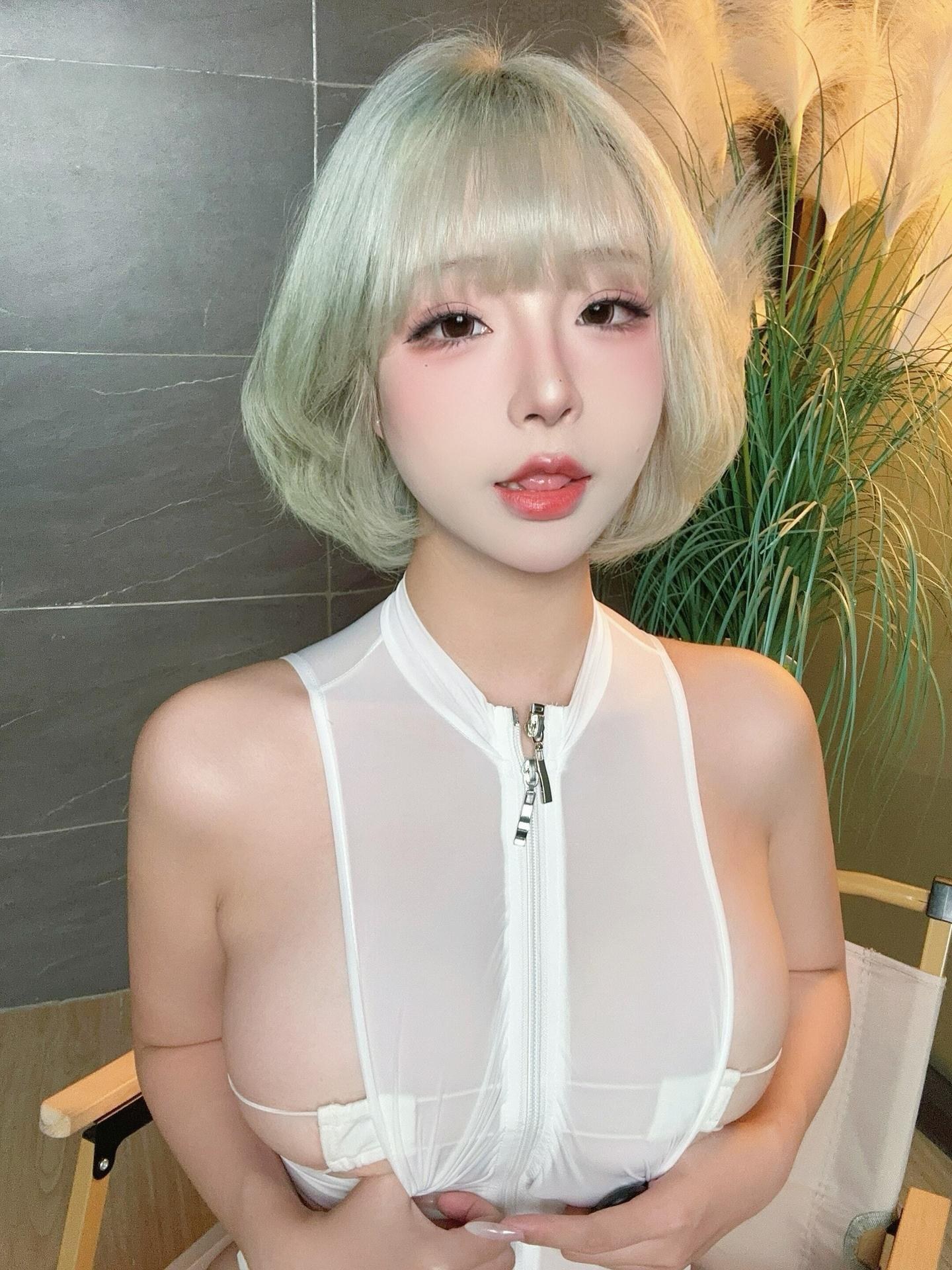 [Riêng tư] yuuhui玉汇 - Đồ bơi thi đấu trong suốt: đồ bơi ướt, vòng một gợi cảm, riêng tư 44P2V