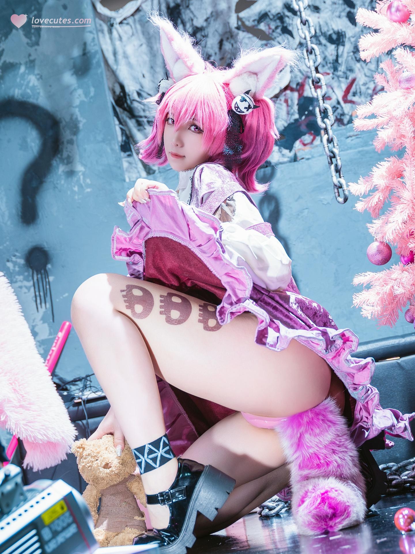 [cosplay] 小和甜酒 - Arknights Wulian: ชุดตัวละครโทนขาวดำสไตล์ห้องส่วนตัว 44P1V