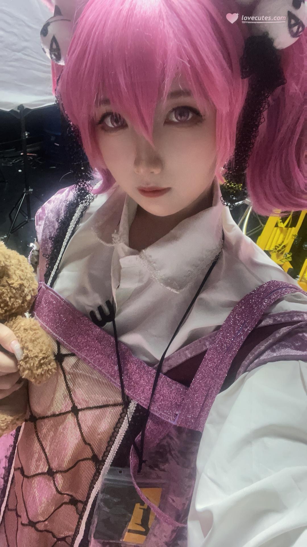 [cosplay] 小和甜酒 - Arknights Wǔ Liàn: phục trang nhân vật đen trắng tái hiện phòng riêng 44P1V