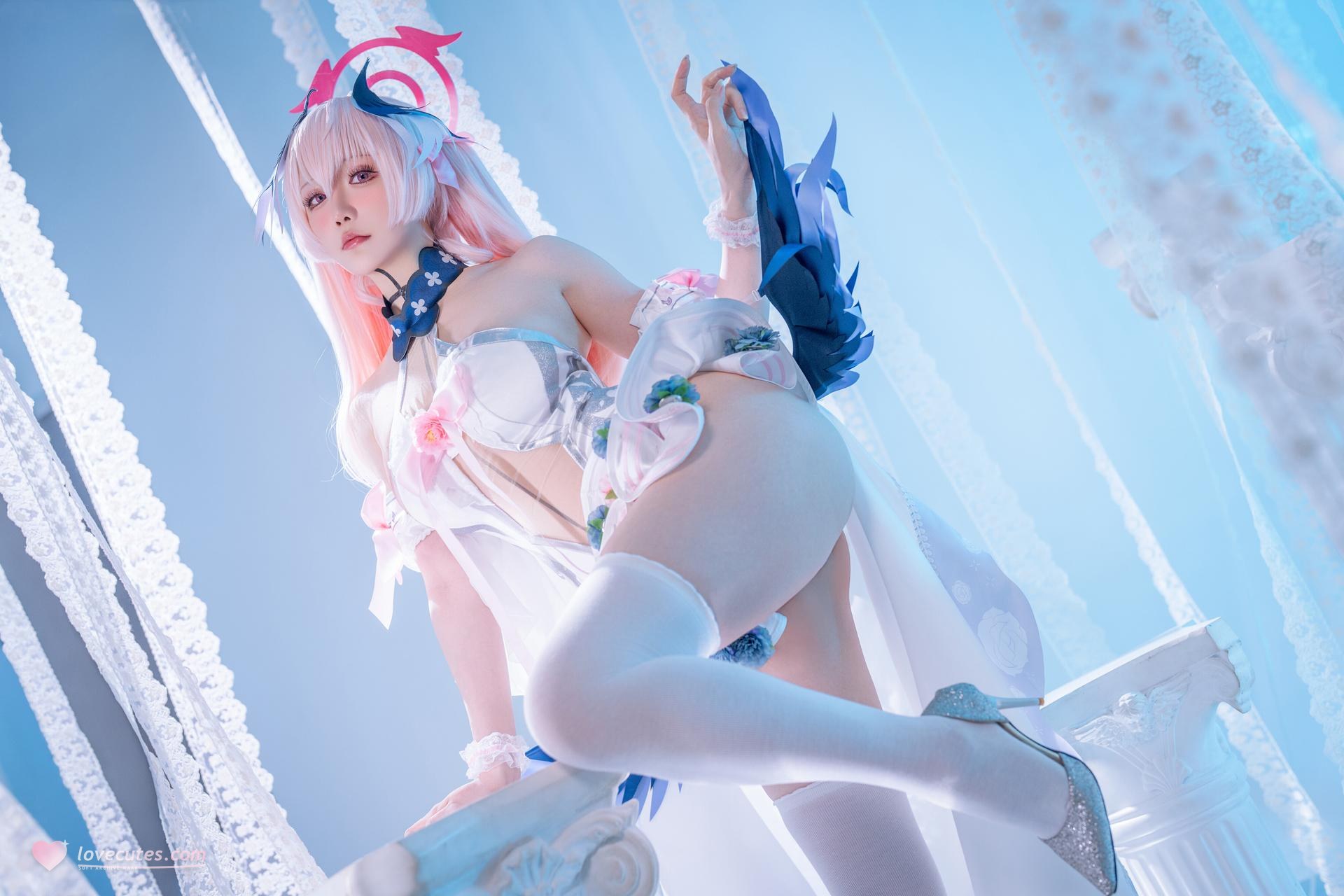 [cosplay] 星之遲遲Hoshilily - 蔚藍檔案 下江小春：修女制服白絲 47P