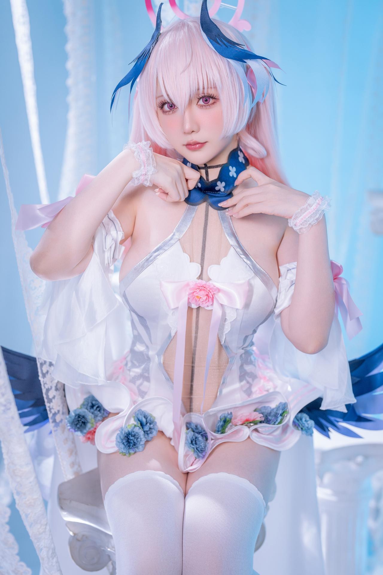 [cosplay] 星之遲遲Hoshilily - 蔚藍檔案 下江小春：修女制服白絲 47P