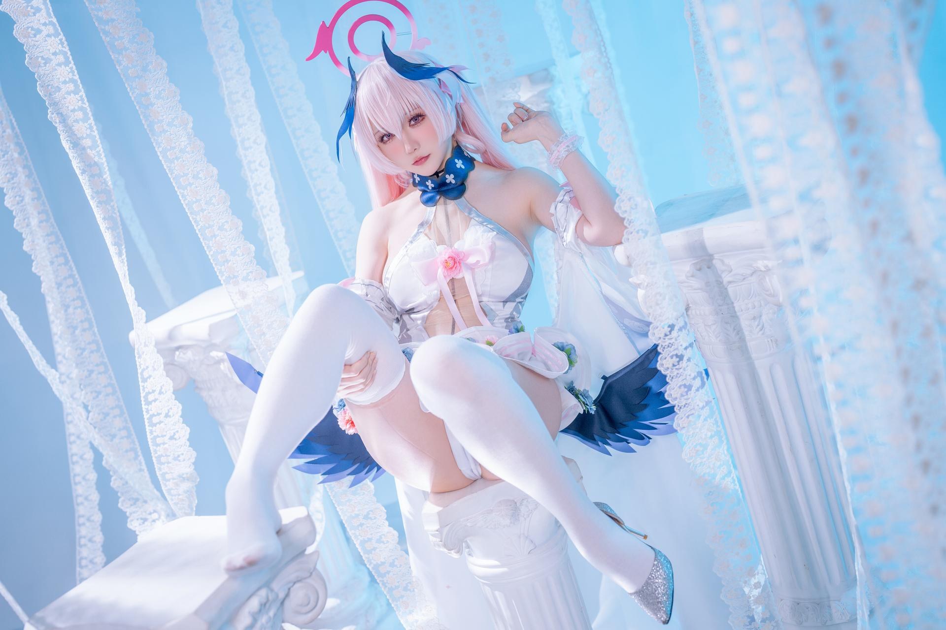 [cosplay] 星之遲遲Hoshilily - 蔚藍檔案 下江小春：修女制服白絲 47P