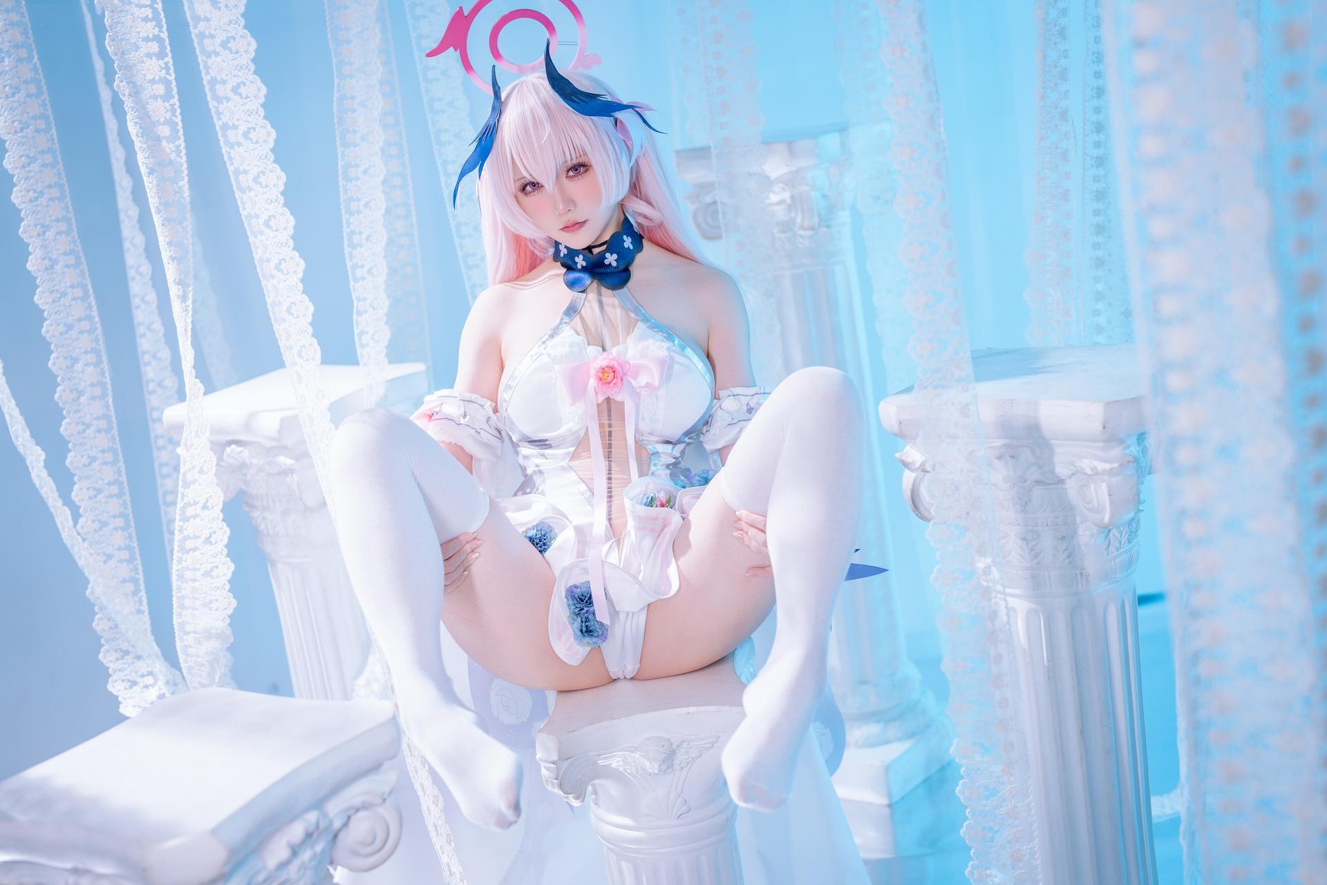 [cosplay] 星之遲遲Hoshilily - 蔚藍檔案 下江小春：修女制服白絲 47P