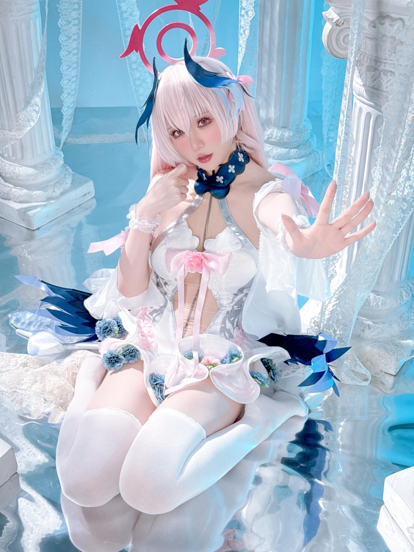 [cosplay] 星之迟迟Hoshilily - 蔚蓝档案 下江小春：修女制服白丝 47P