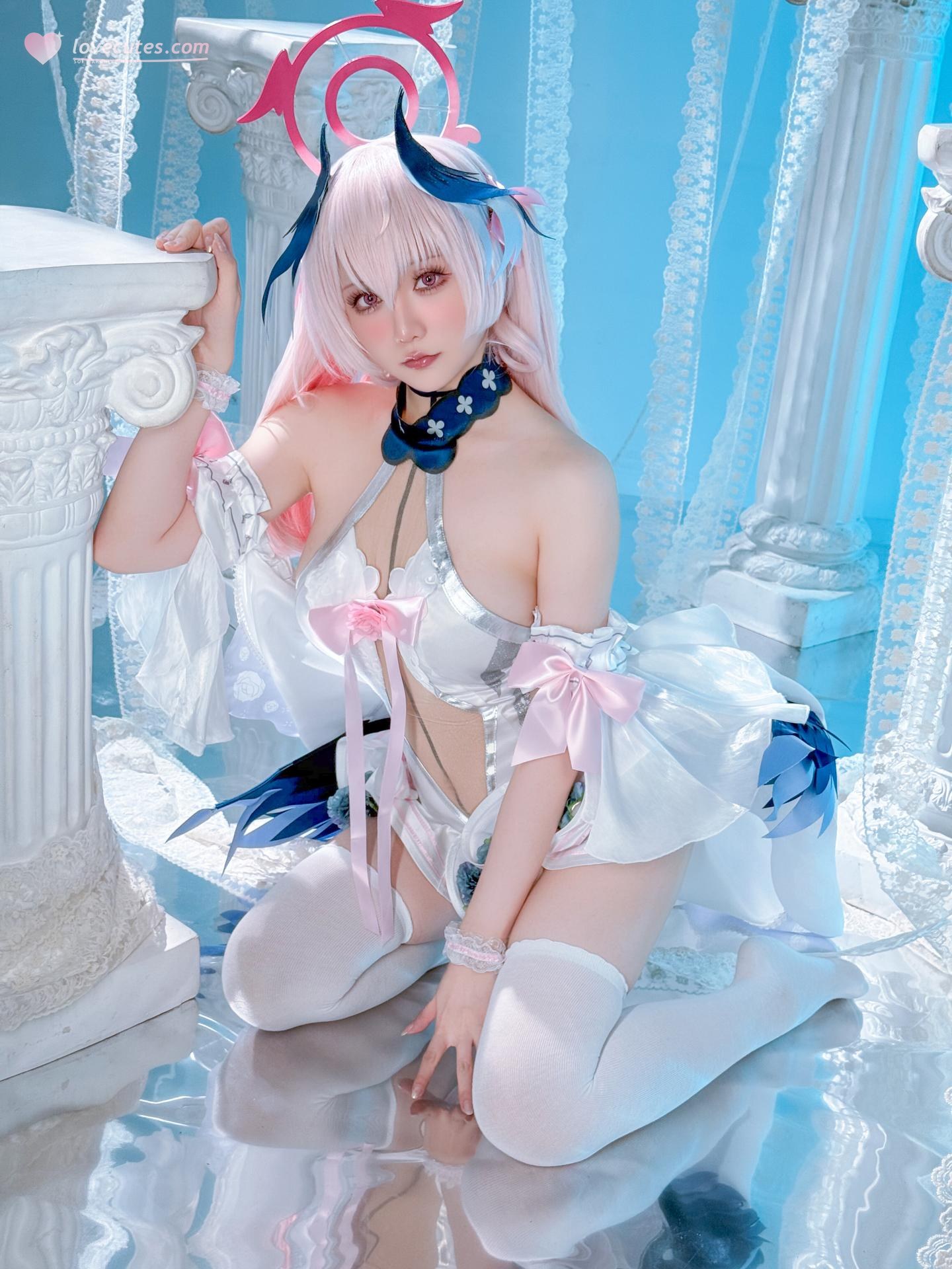 [cosplay] 星之迟迟Hoshilily - 蔚蓝档案 下江小春：修女制服白丝 47P