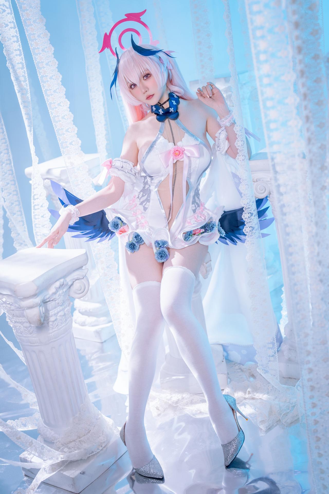 [cosplay] 星之迟迟Hoshilily - 蔚蓝档案 下江小春：修女制服白丝 47P