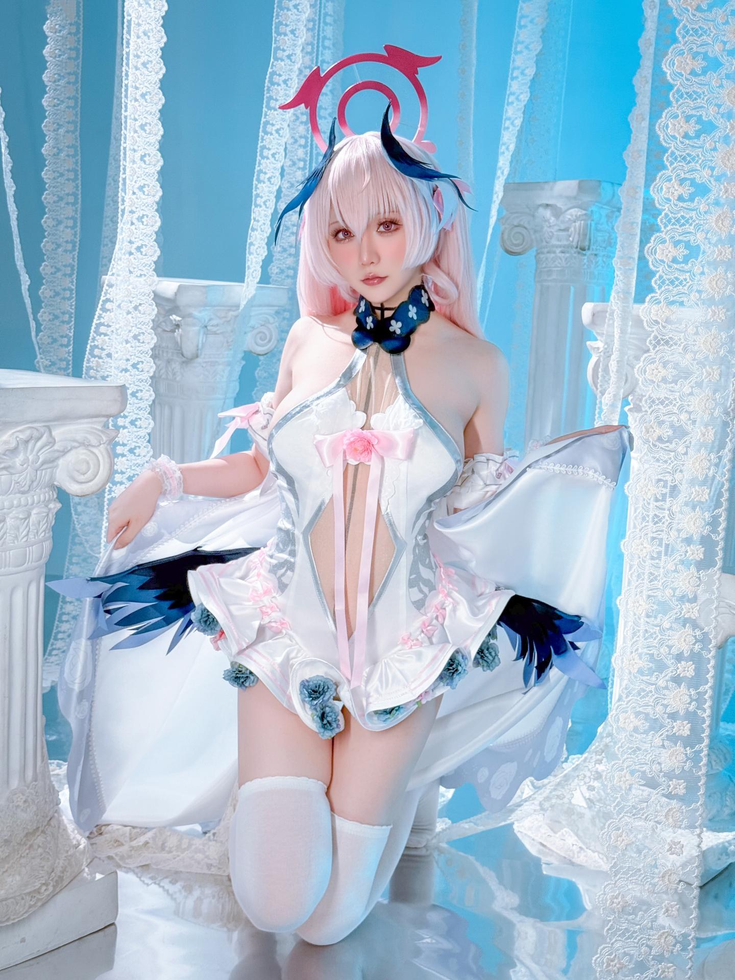 [cosplay] 星之迟迟Hoshilily - 蔚蓝档案 下江小春：修女制服白丝 47P