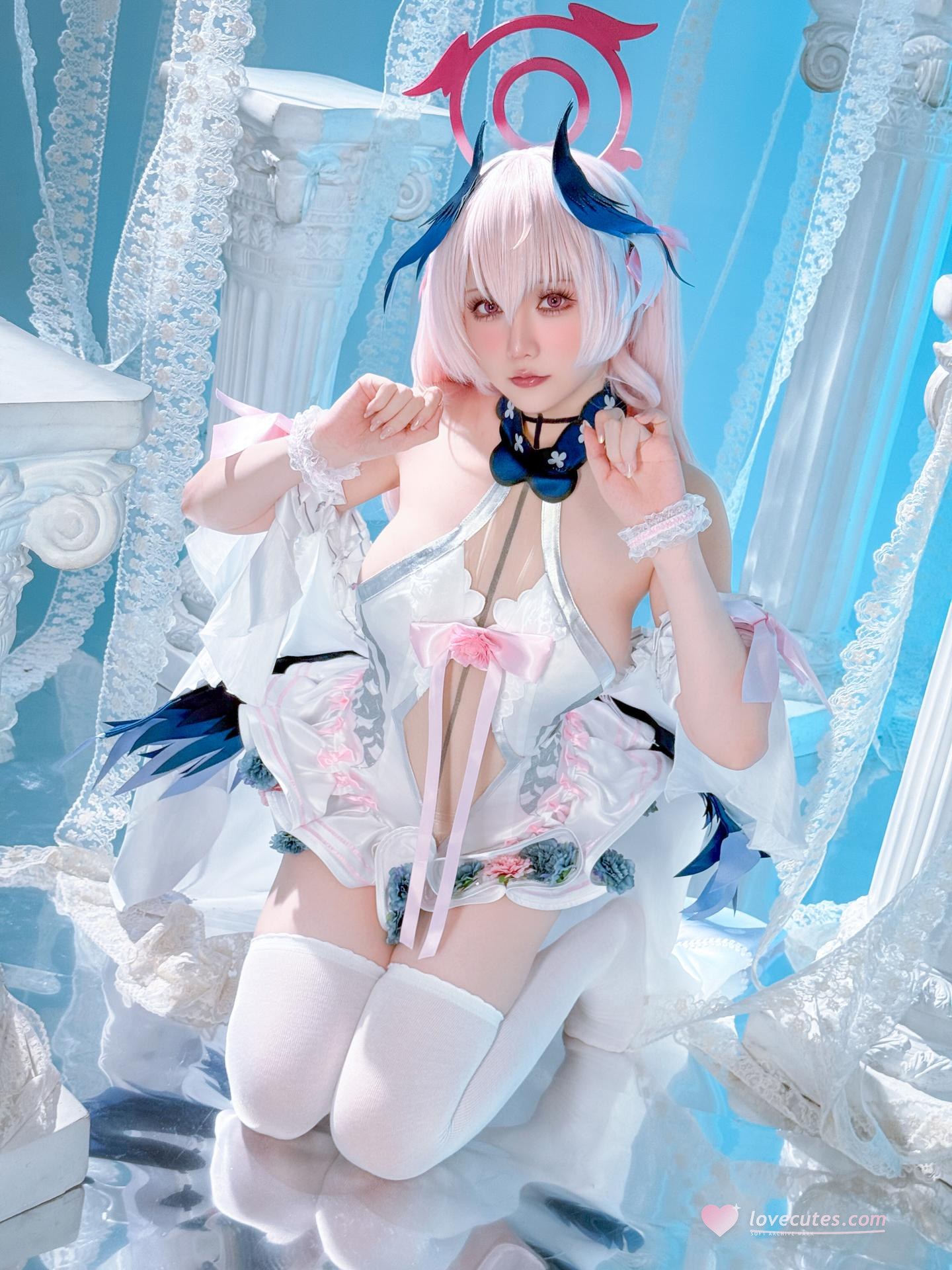 [cosplay] 星之迟迟Hoshilily - 蔚蓝档案 下江小春：修女制服白丝 47P