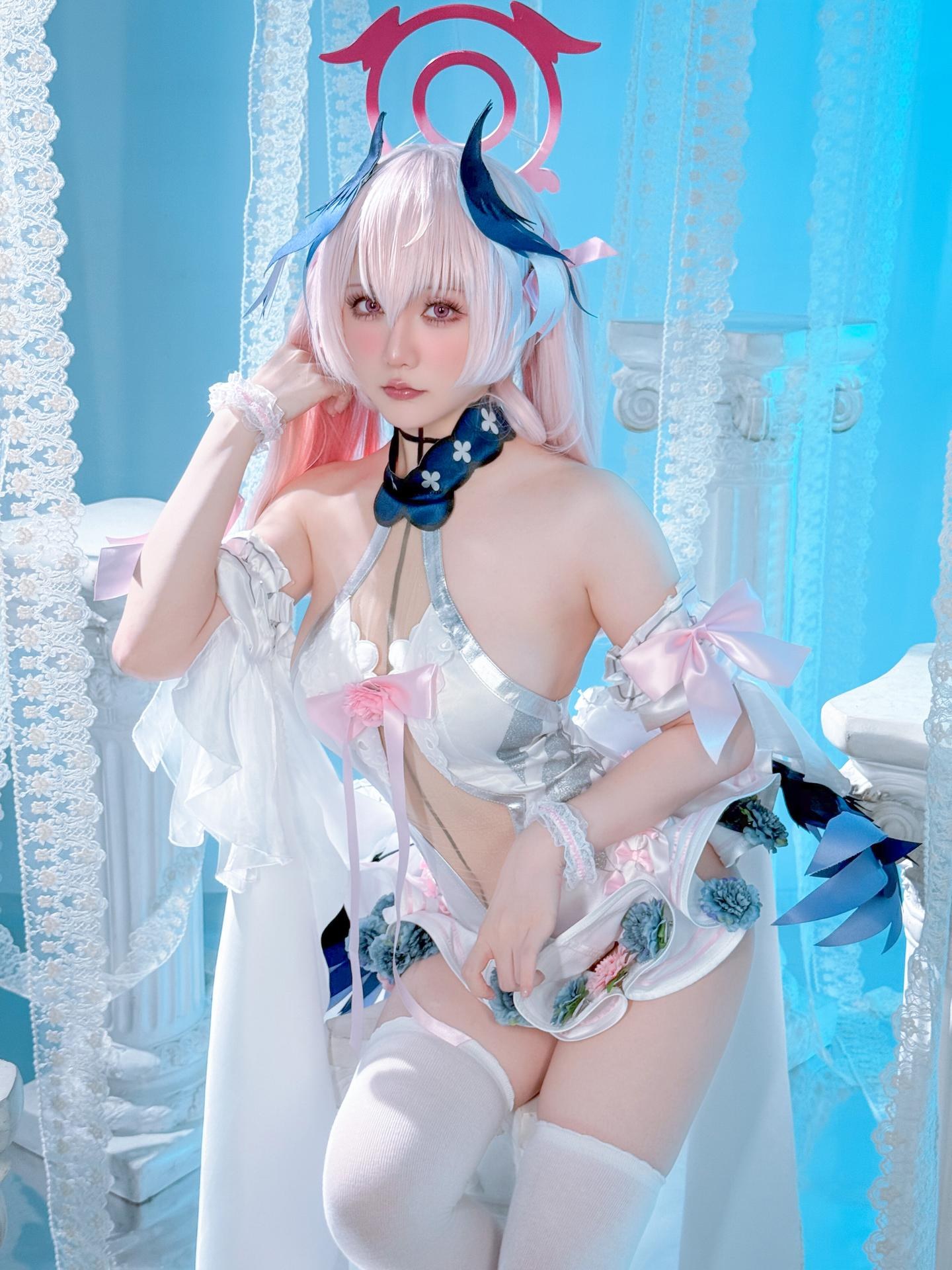 [cosplay] 星之迟迟Hoshilily - 蔚蓝档案 下江小春：修女制服白丝 47P