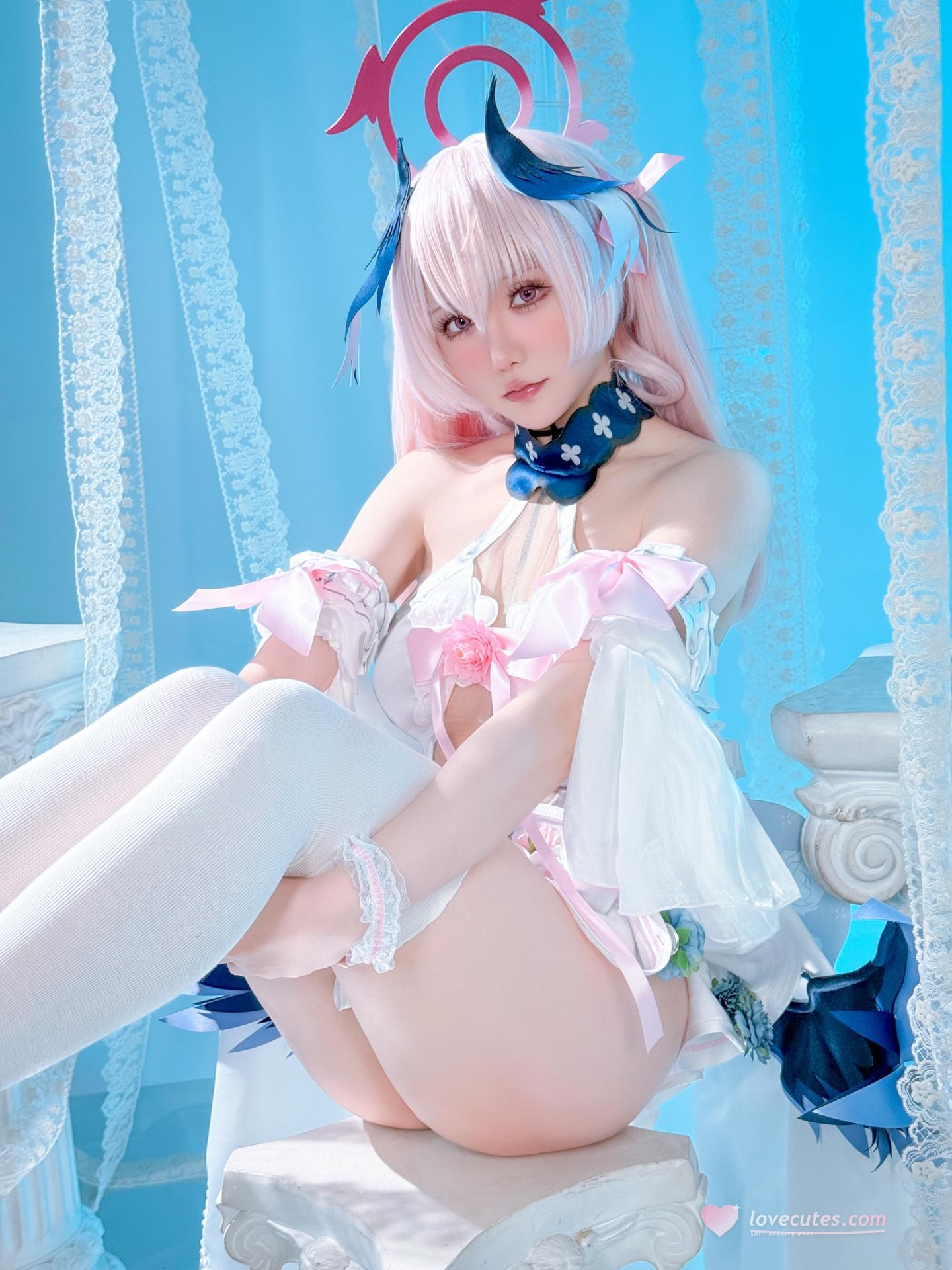 [cosplay] 星之迟迟Hoshilily - 蔚蓝档案 下江小春：修女制服白丝 47P