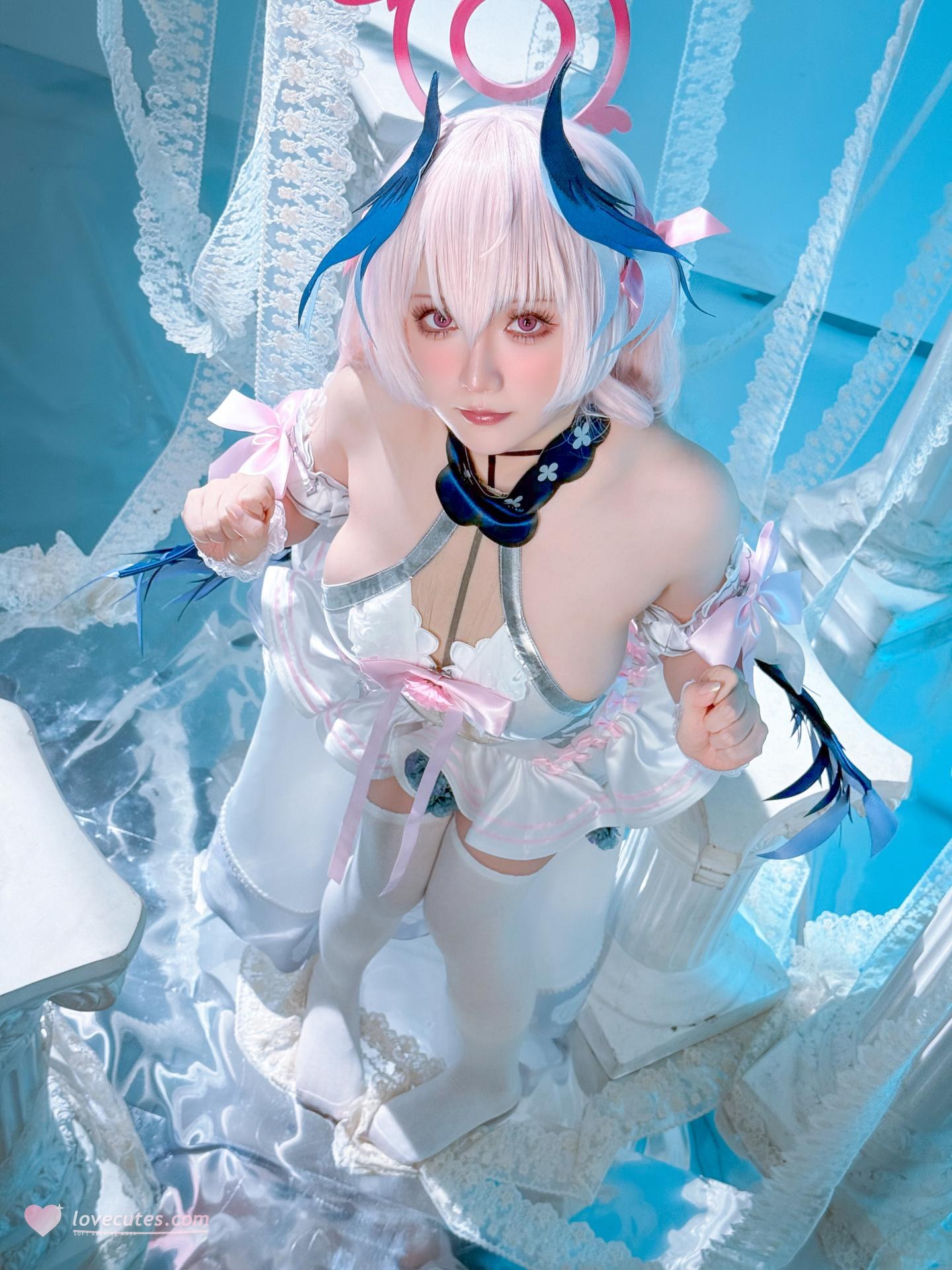 [cosplay] 星之迟迟Hoshilily - 蔚蓝档案 下江小春：修女制服白丝 47P