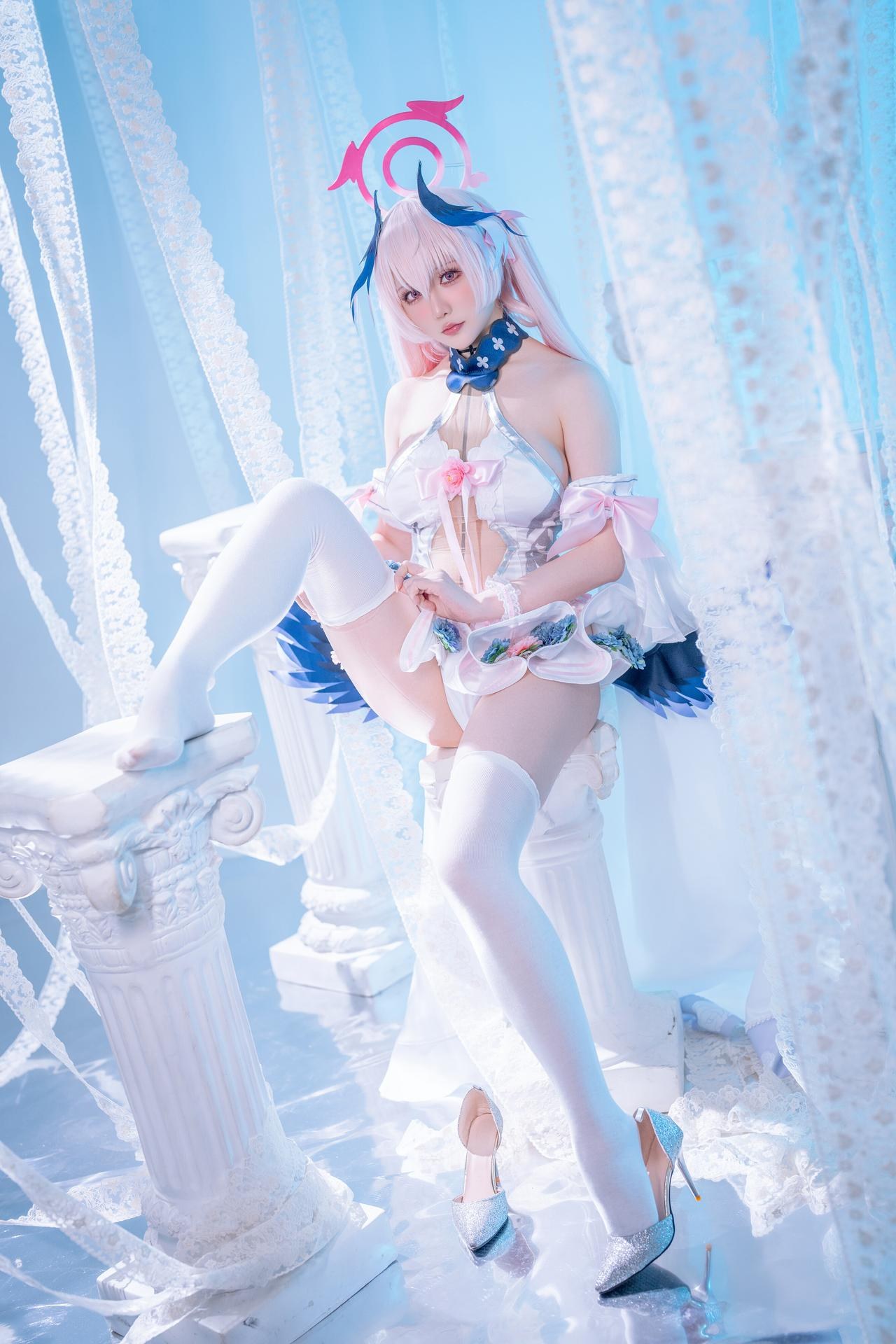 [cosplay] 星之迟迟Hoshilily - 蔚蓝档案 下江小春：修女制服白丝 47P