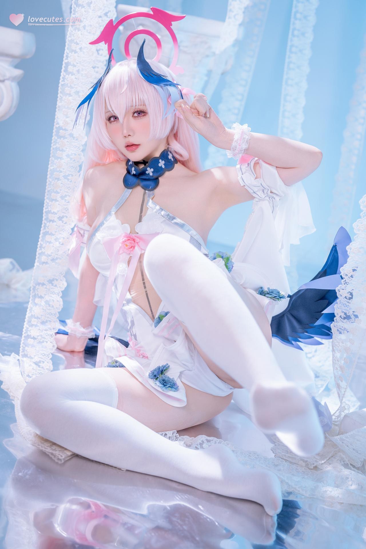 [cosplay] 星之迟迟Hoshilily - 蔚蓝档案 下江小春：修女制服白丝 47P
