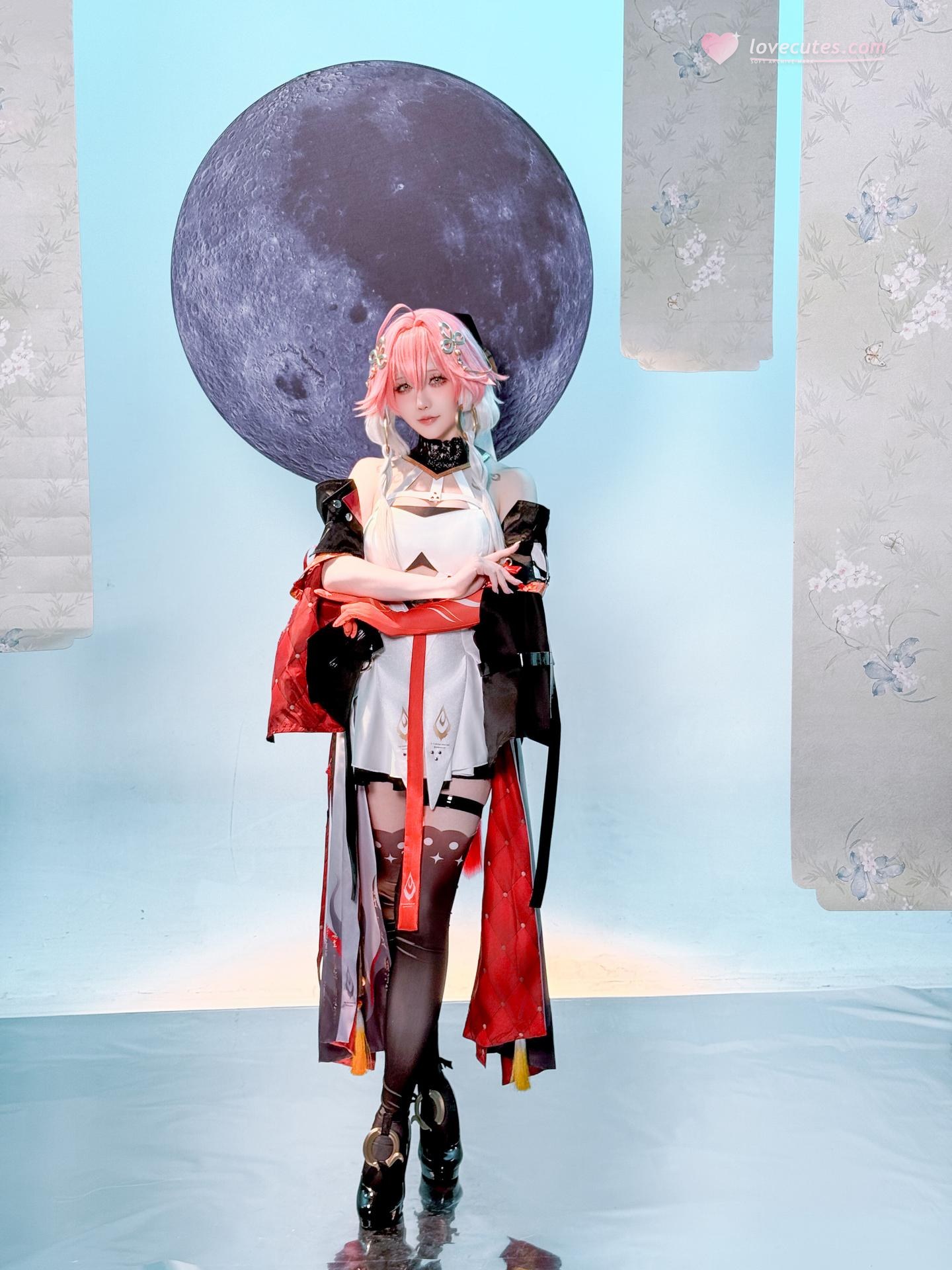 [cosplay] 星之迟迟Hoshilily - 鳴潮 長離：黒金礼装美脚再現 24P