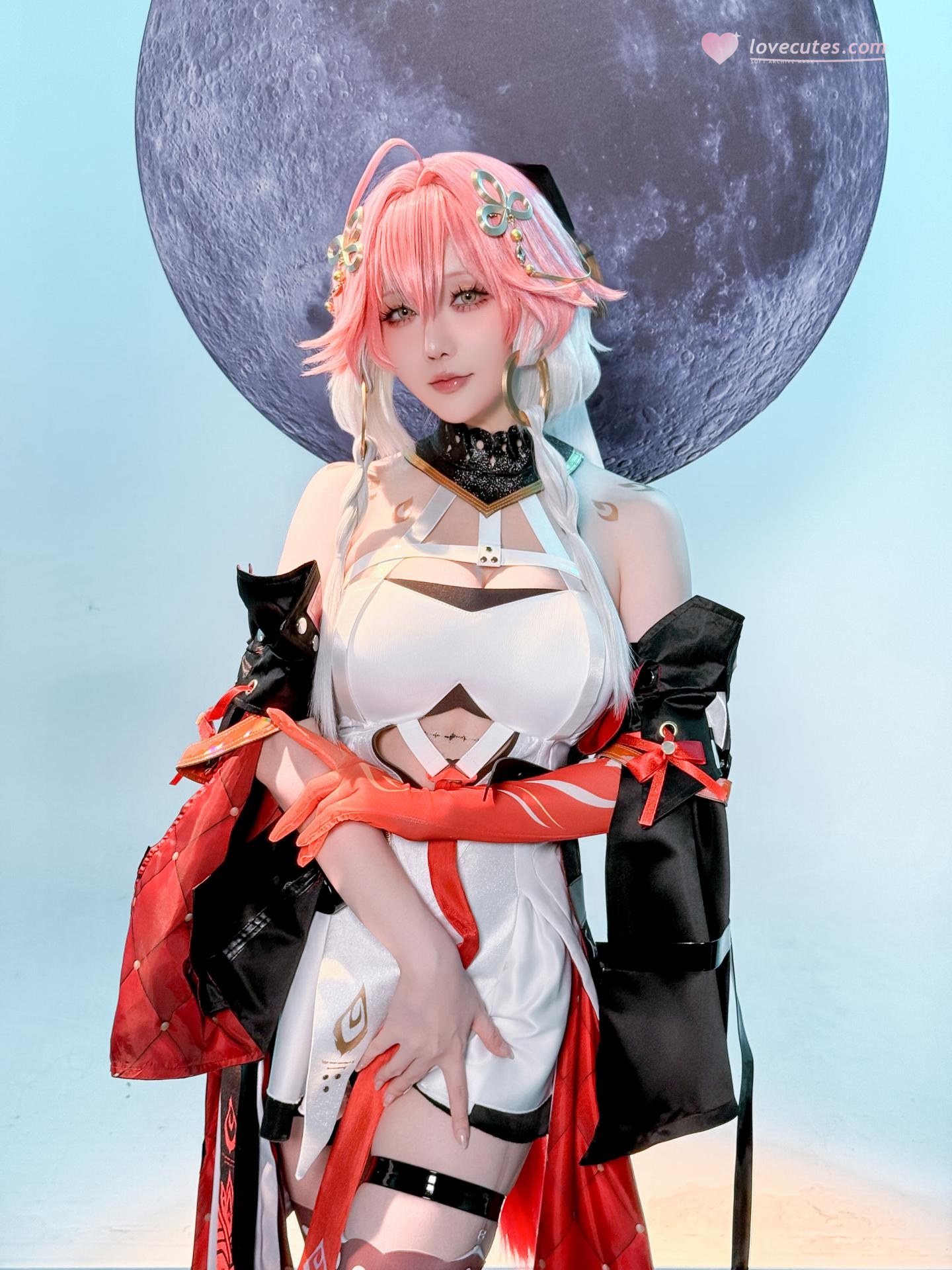 [cosplay] 星之迟迟Hoshilily - 鳴潮 長離：黒金礼装美脚再現 24P