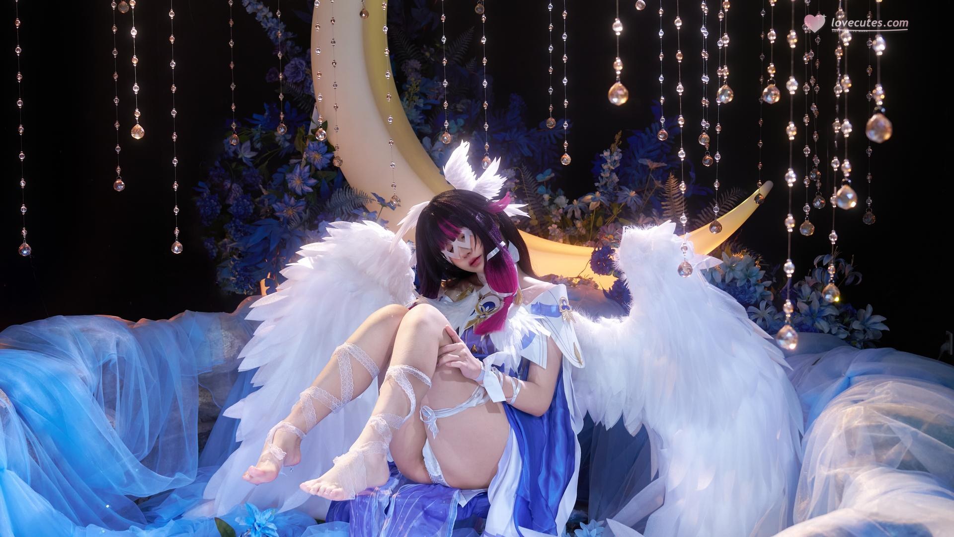 [cosplay] 阿薰kaOri - 原神 コロンビーネ：白髪レース礼装キャラ再現 148P63G