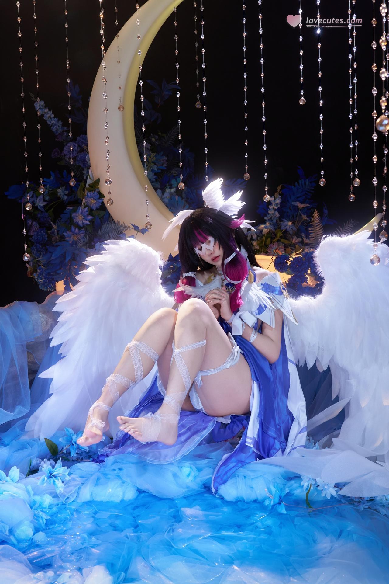 [cosplay] 阿薰kaOri - 原神 コロンビーネ：白髪レース礼装キャラ再現 148P63G