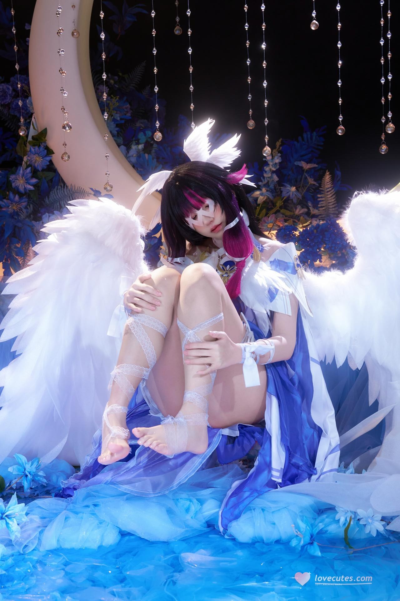 [cosplay] 阿薰kaOri - 原神 コロンビーネ：白髪レース礼装キャラ再現 148P63G