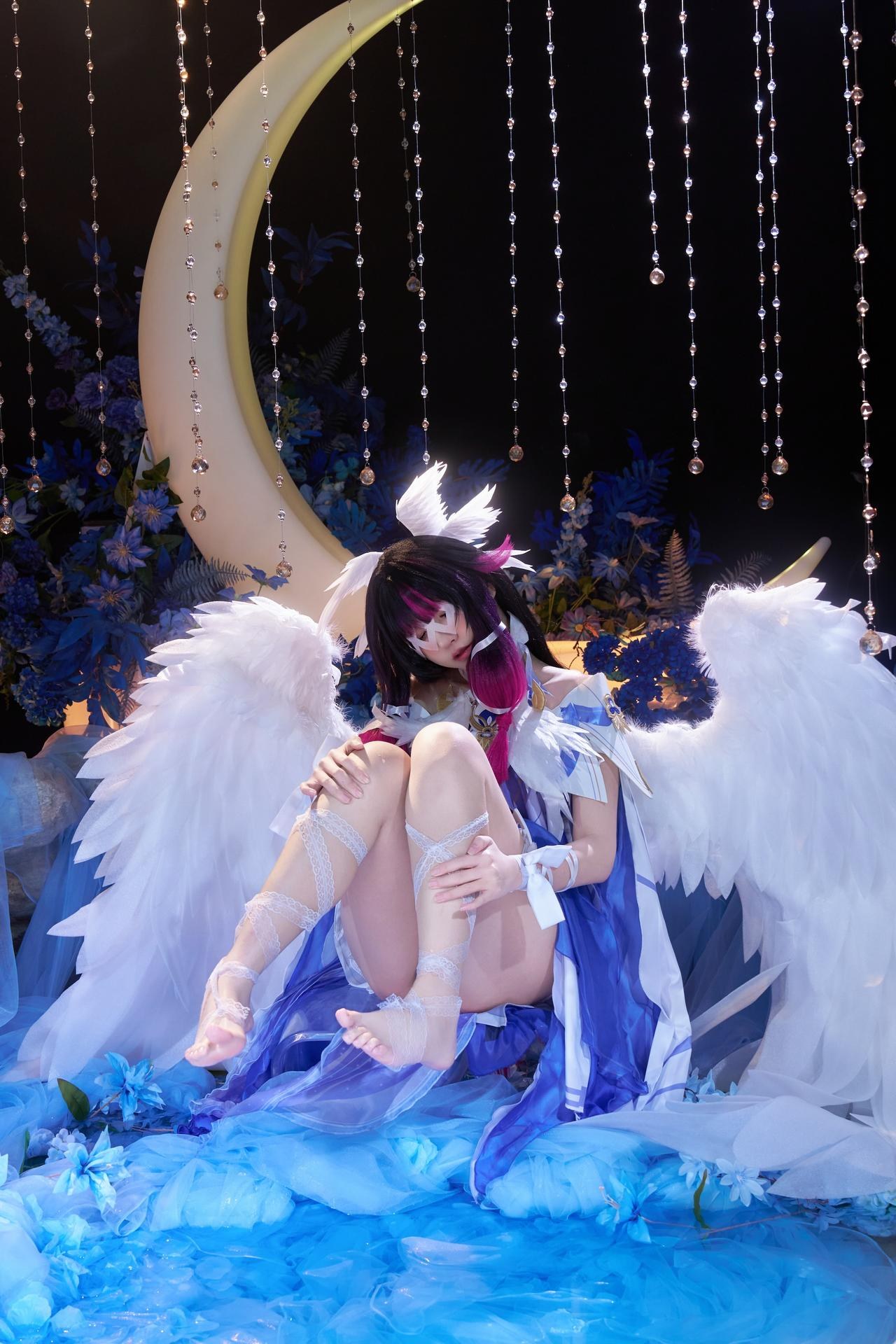 [cosplay] 阿薰kaOri - 原神 コロンビーネ：白髪レース礼装キャラ再現 148P63G