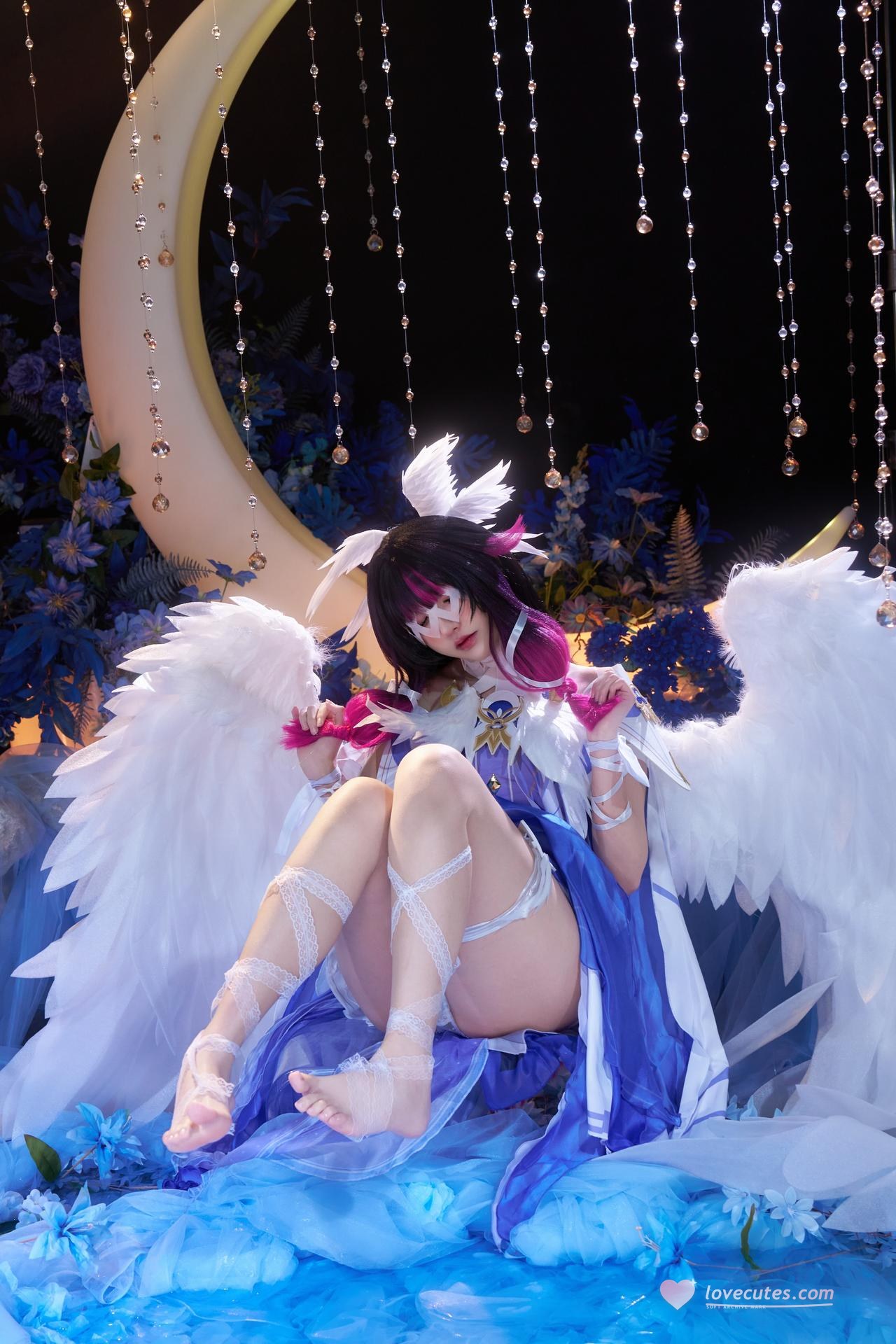 [cosplay] 阿薰kaOri - 原神 コロンビーネ：白髪レース礼装キャラ再現 148P63G