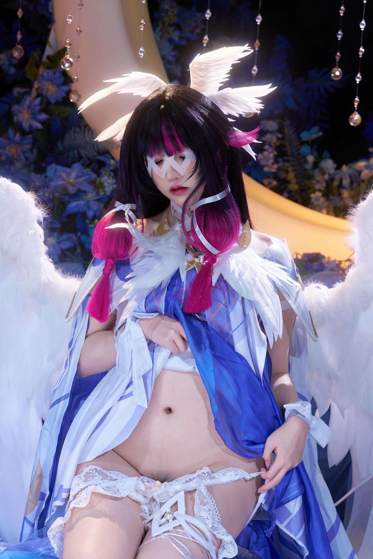 [cosplay] 阿薰kaOri - 原神 コロンビーネ：白髪レース礼装キャラ再現 148P63G