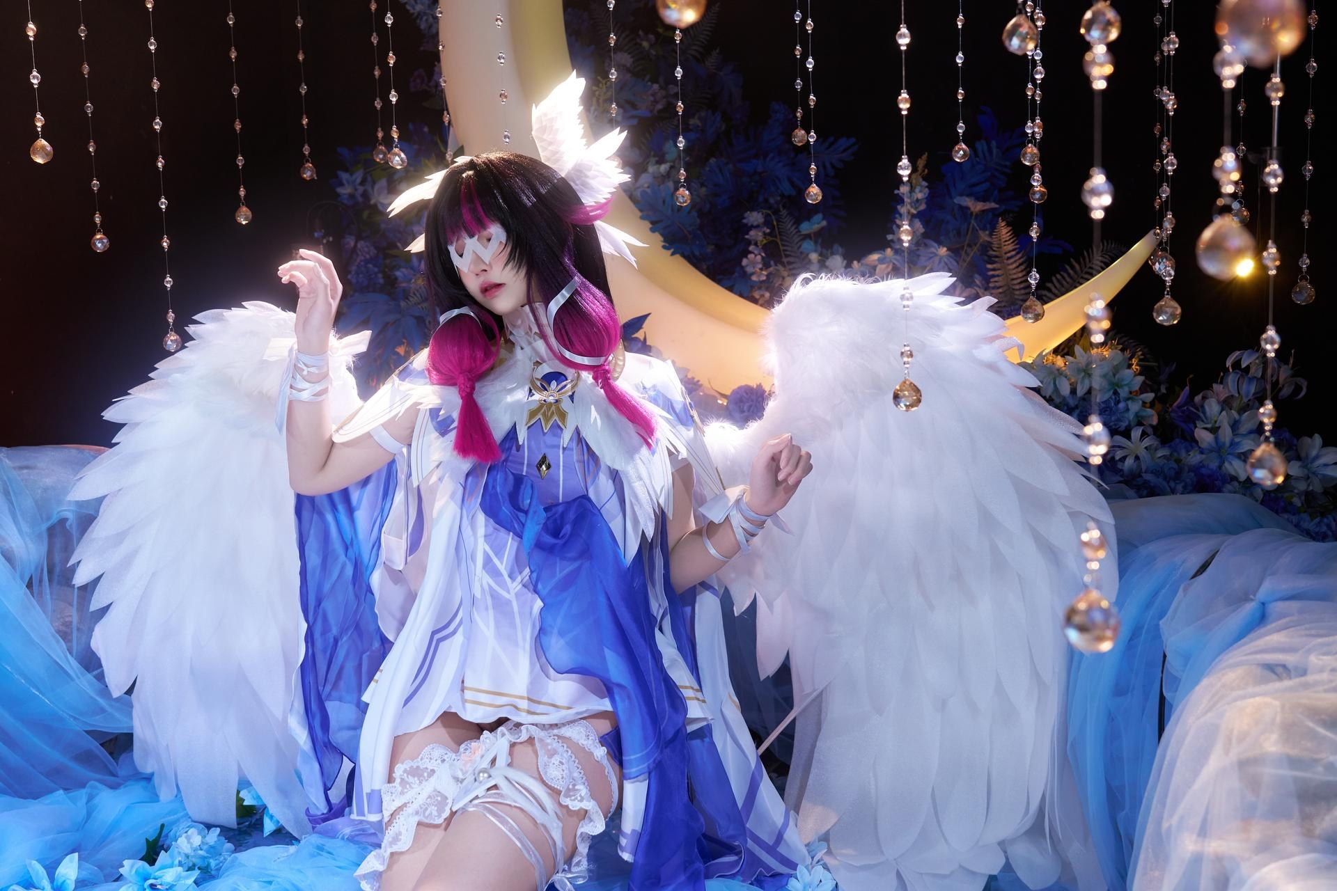 [cosplay] 阿薰kaOri - 原神 コロンビーネ：白髪レース礼装キャラ再現 148P63G