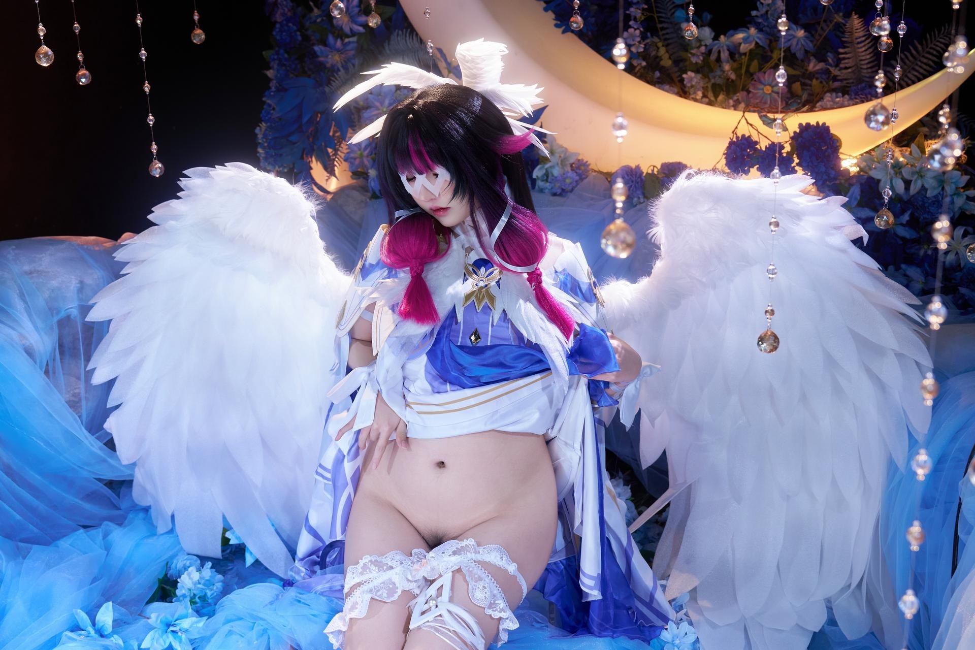 [cosplay] 阿薰kaOri - 原神 哥伦比娅：白发蕾丝礼装角色还原 148P63G