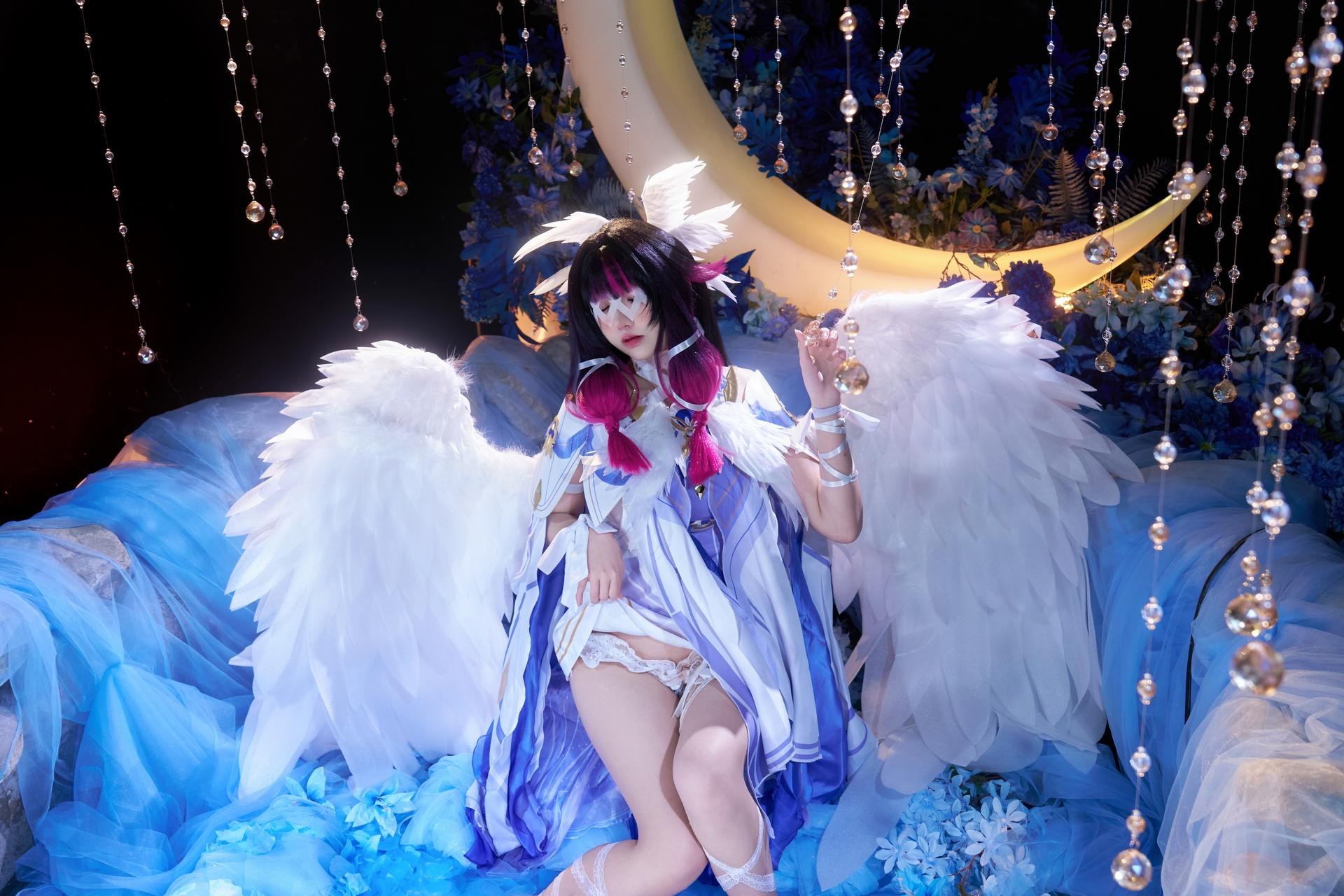 [cosplay] 阿薰kaOri - 原神 哥伦比娅：白发蕾丝礼装角色还原 148P63G