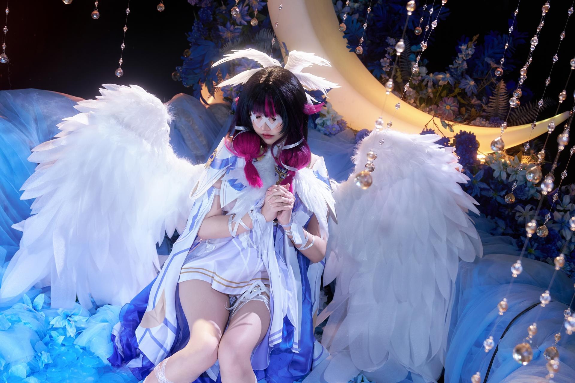 [cosplay] 阿薰kaOri - 原神 哥伦比娅：白发蕾丝礼装角色还原 148P63G