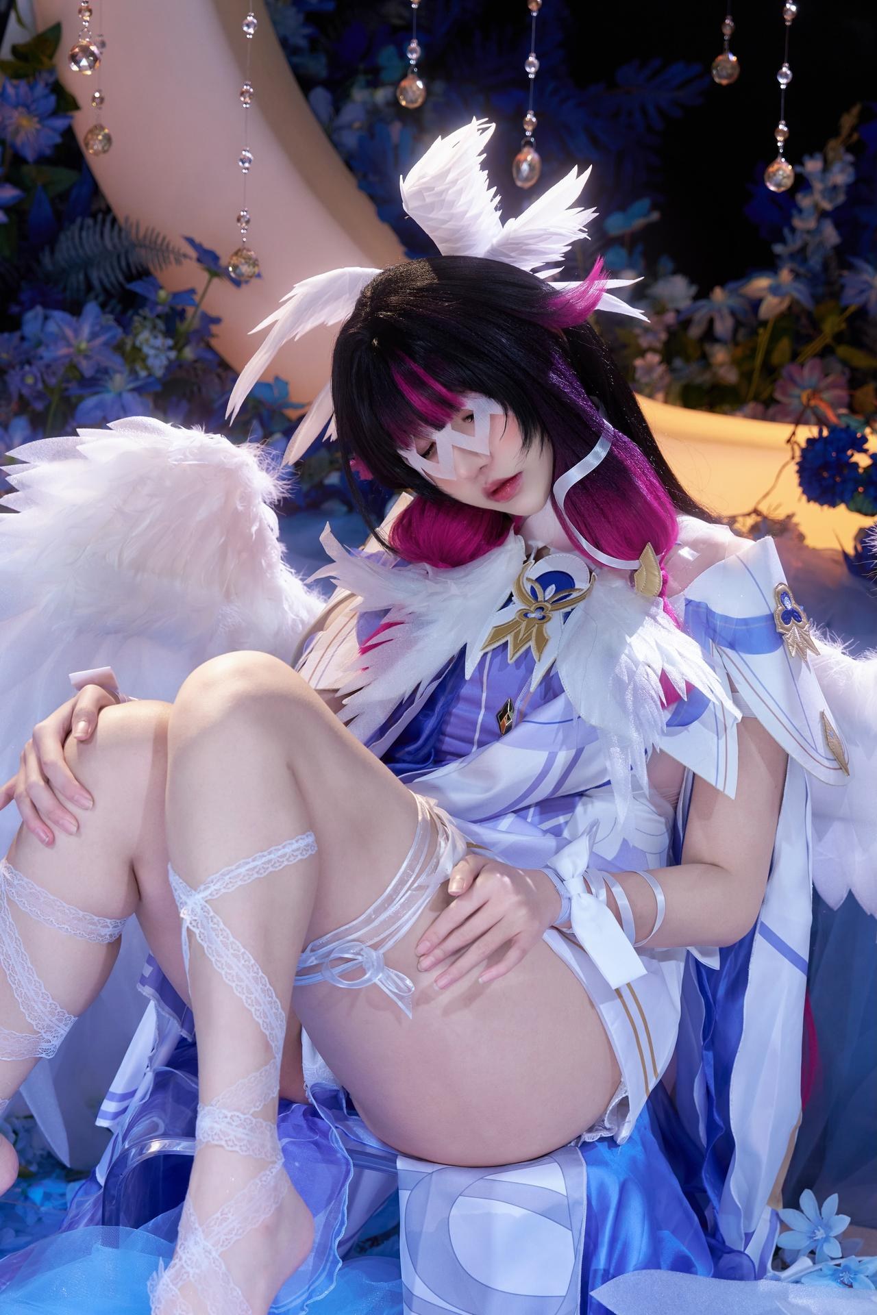 [cosplay] 阿薰kaOri - 原神 哥伦比娅：白发蕾丝礼装角色还原 148P63G