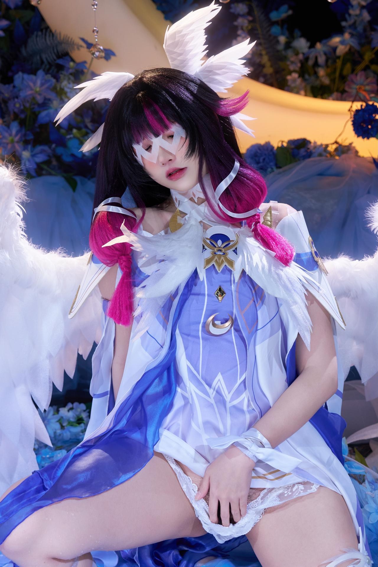 [cosplay] 阿薰kaOri - 原神 哥伦比娅：白发蕾丝礼装角色还原 148P63G