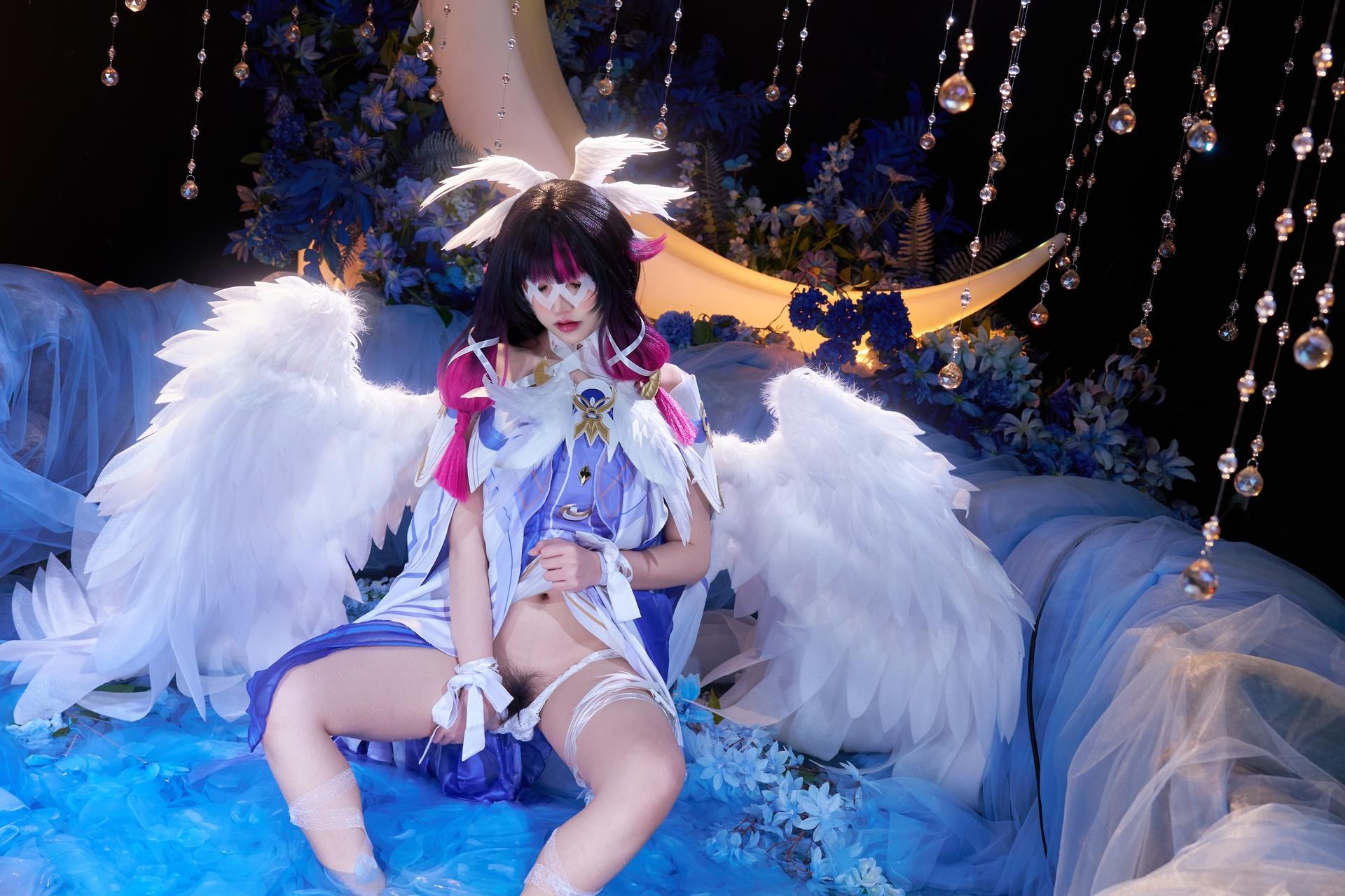 [cosplay] 阿薰kaOri - 原神 哥伦比娅：白发蕾丝礼装角色还原 148P63G