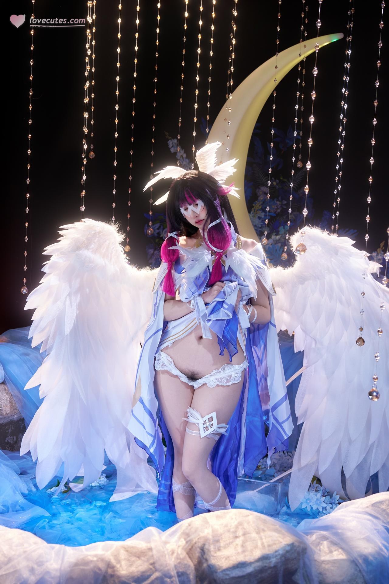 [cosplay] 阿薰kaOri - 原神 哥伦比娅：白发蕾丝礼装角色还原 148P63G