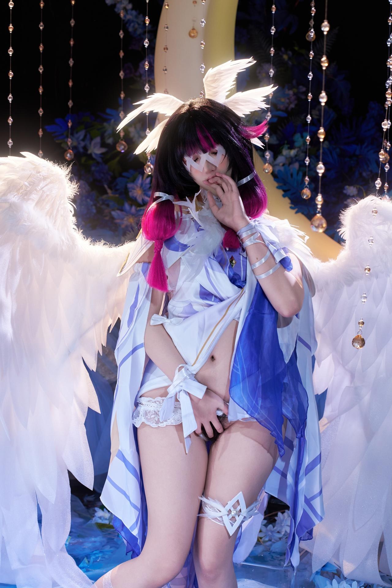 [cosplay] 阿薰kaOri - 原神 哥伦比娅：白发蕾丝礼装角色还原 148P63G