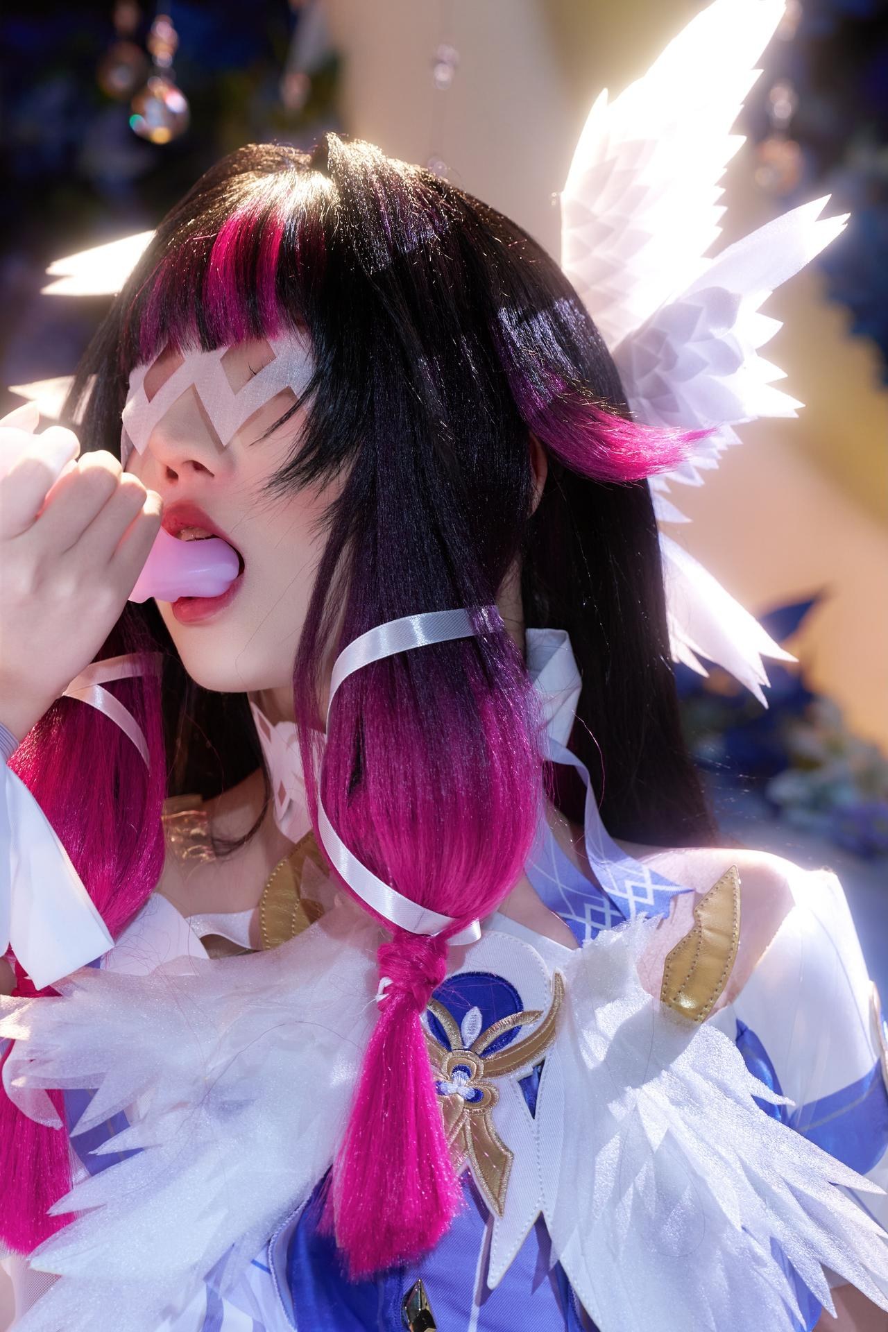 [cosplay] 阿薰kaOri - 原神 哥伦比娅：白发蕾丝礼装角色还原 148P63G