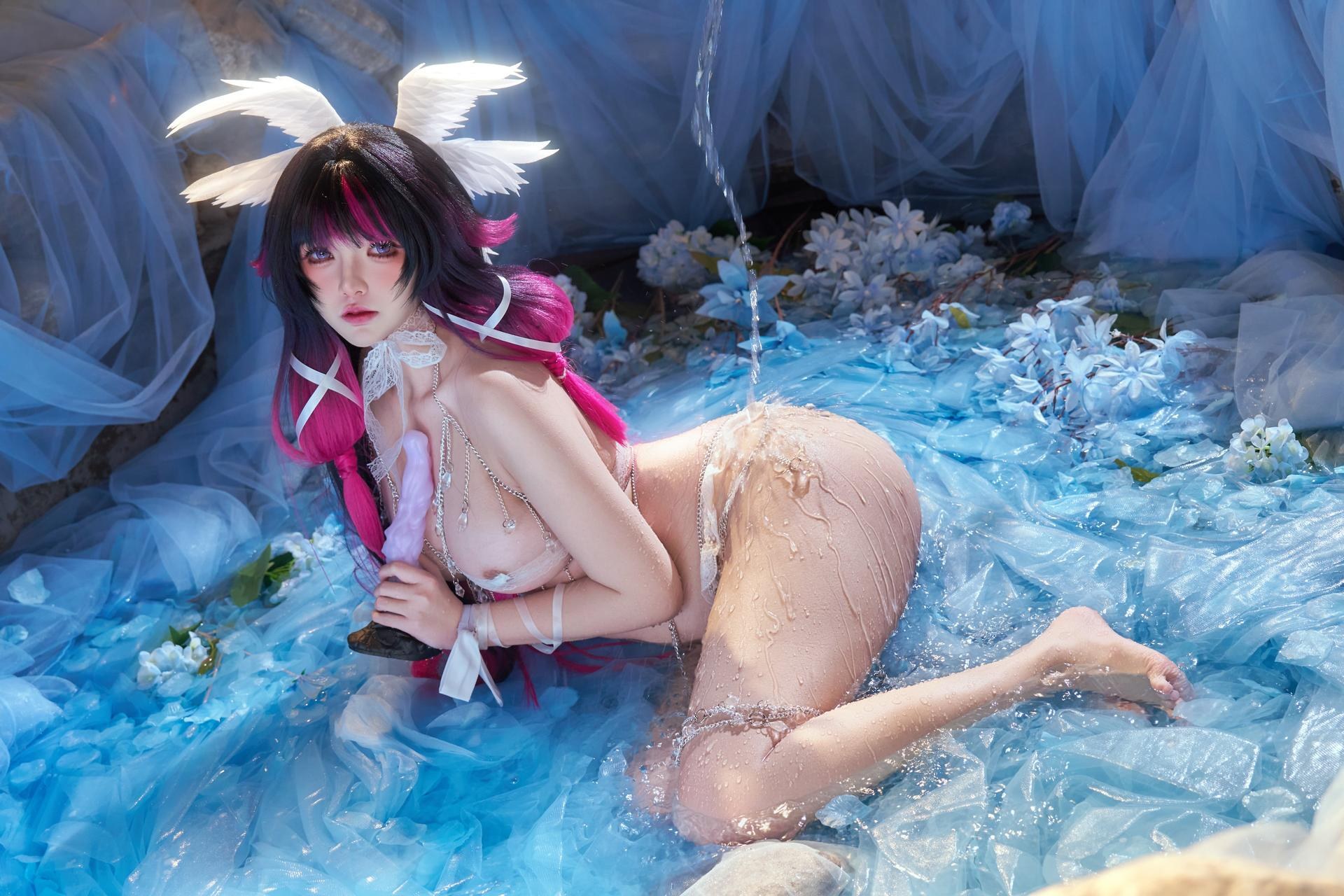 [cosplay] 阿薰kaOri - 原神 哥倫比婭：白髮蕾絲禮裝角色還原 148P63G