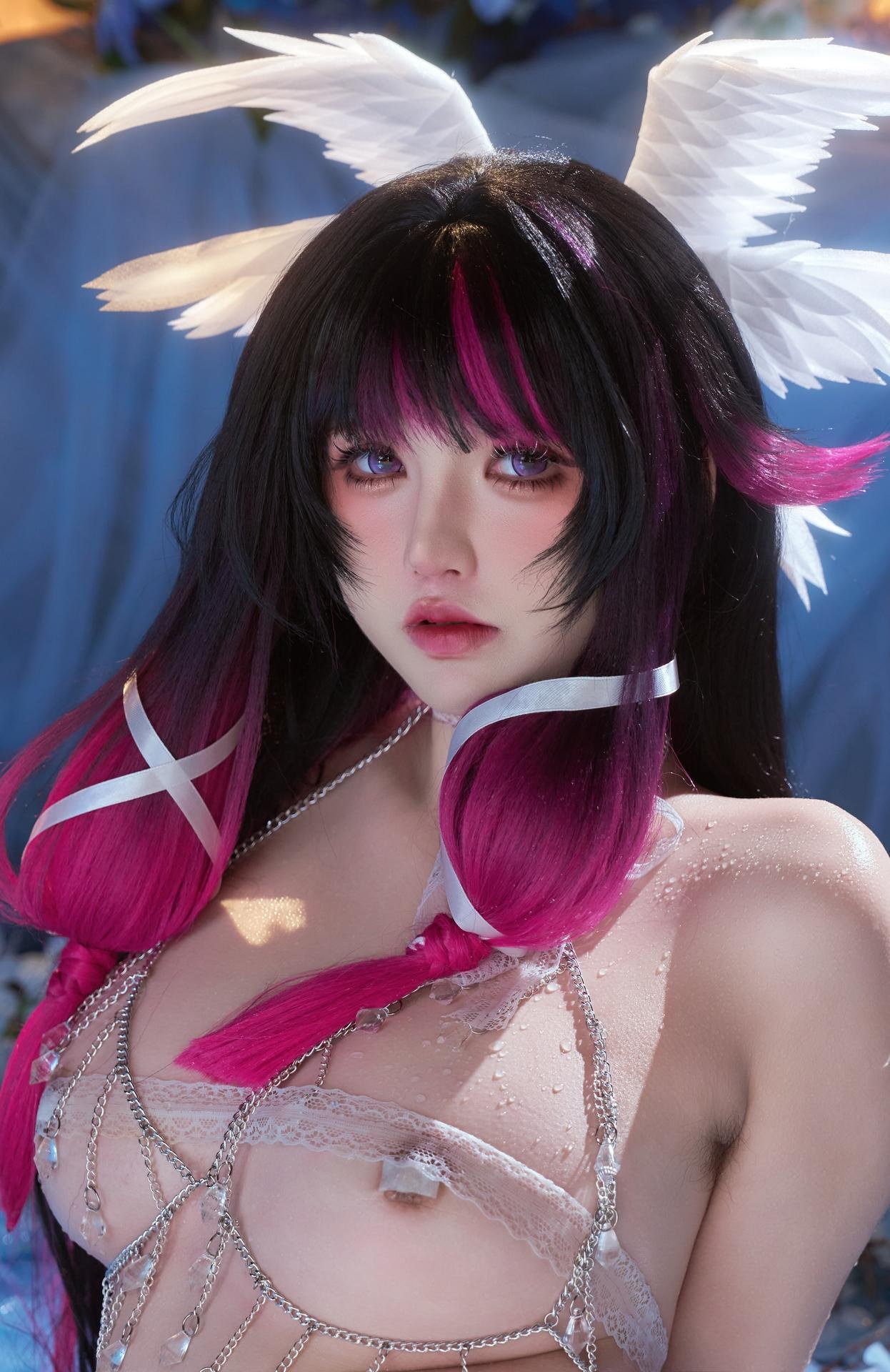 [cosplay] 阿薰kaOri - 原神 哥倫比婭：白髮蕾絲禮裝角色還原 148P63G