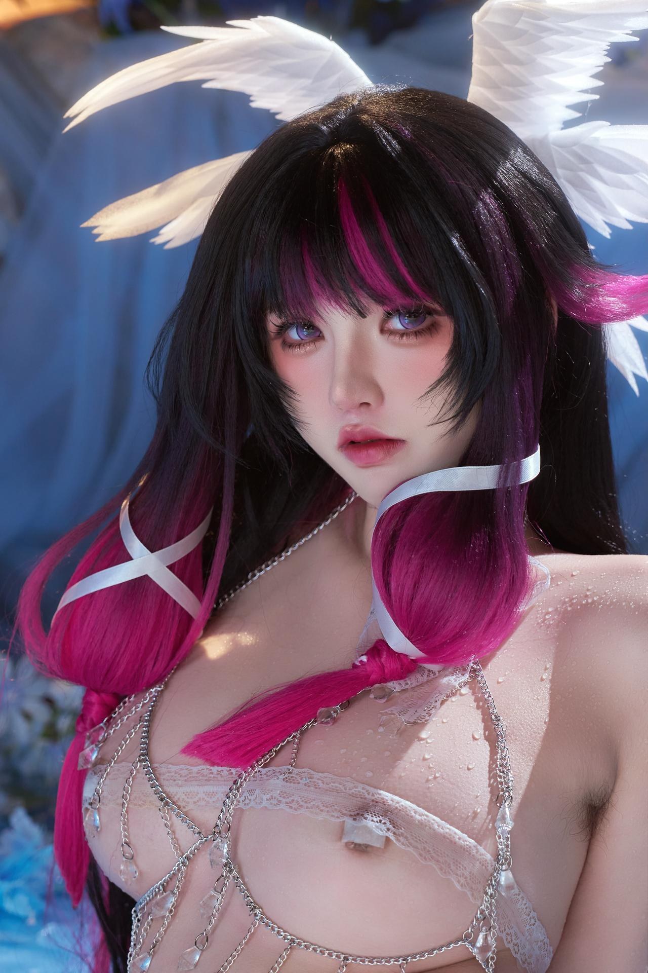 [cosplay] 阿薰kaOri - 原神 哥倫比婭：白髮蕾絲禮裝角色還原 148P63G
