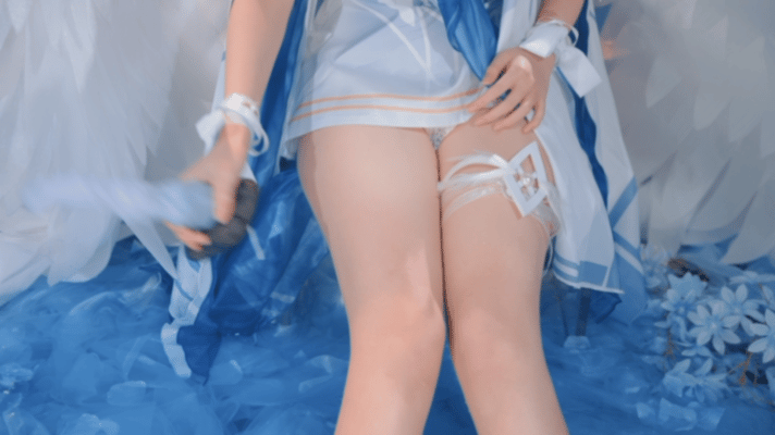 [cosplay] 阿薰kaOri - Nguyên Thần Columbina: phục trang ren tóc trắng tái hiện nhân vật 148P63G
