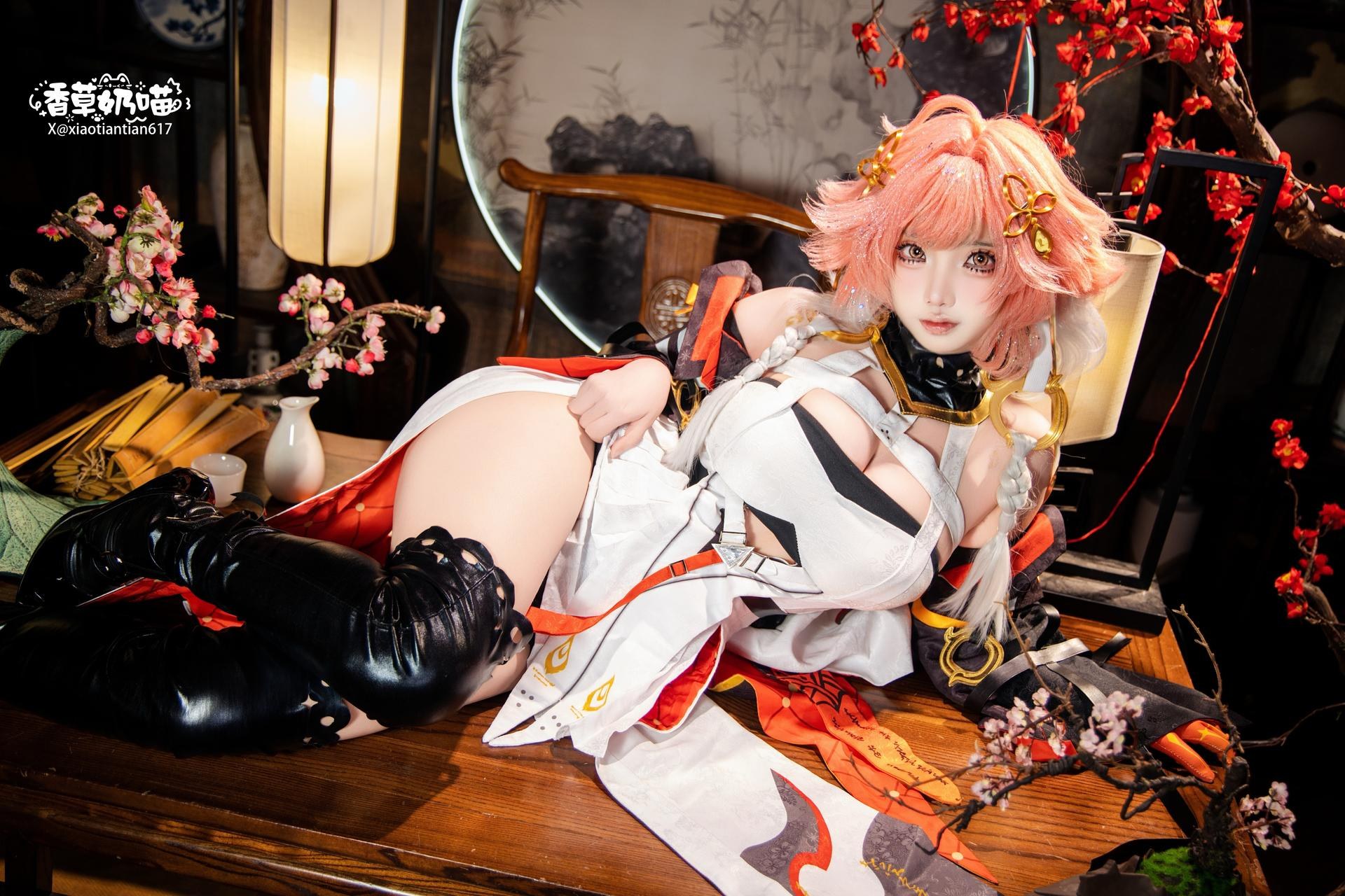 [cosplay] 香草奶喵 - 鸣潮 长离典藏版：เครื่องแต่งกายต้นฉบับ ภาพในร่ม 29P