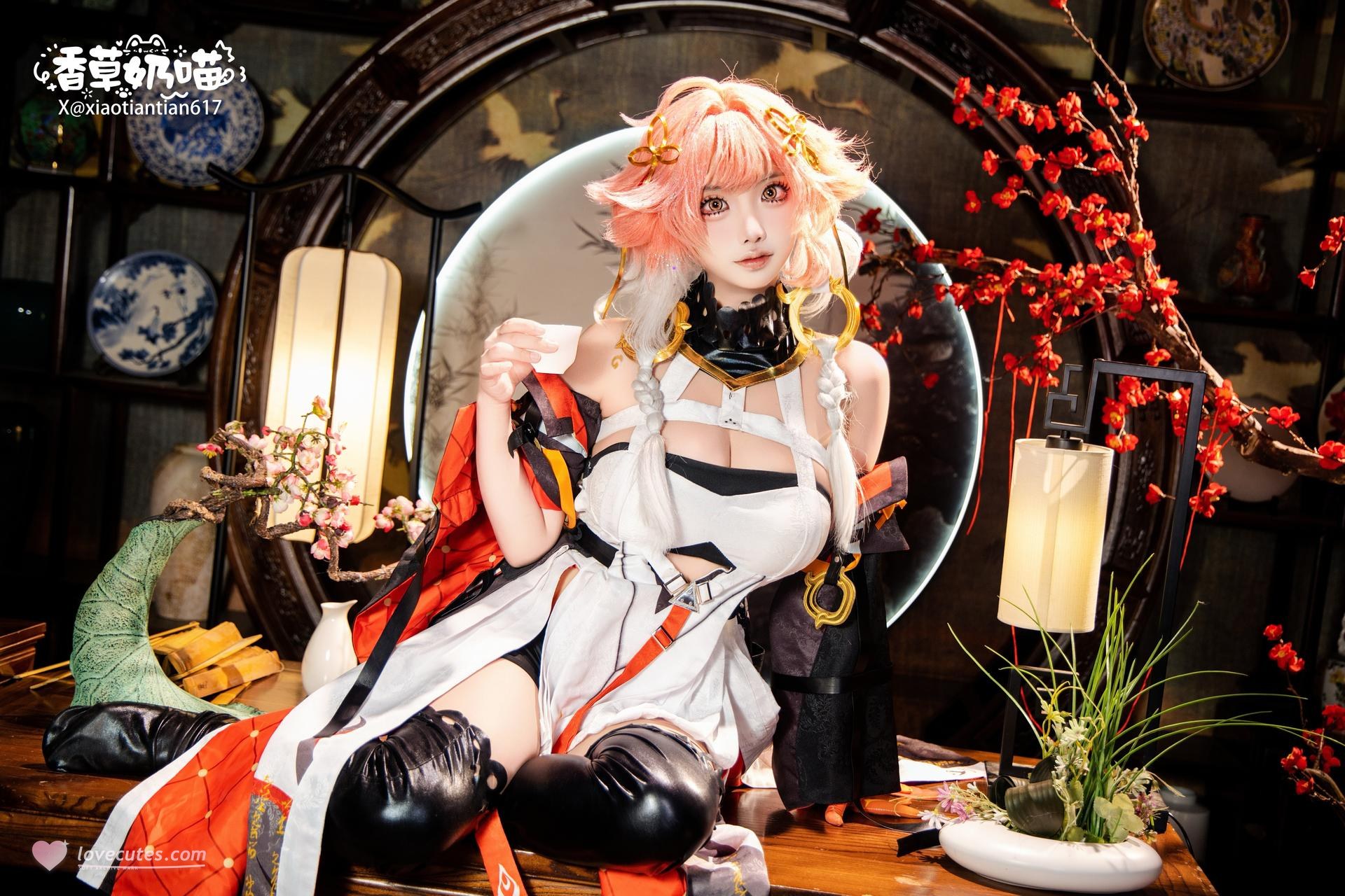 [cosplay] 香草奶喵 - 鸣潮 长离典藏版：เครื่องแต่งกายต้นฉบับ ภาพในร่ม 29P