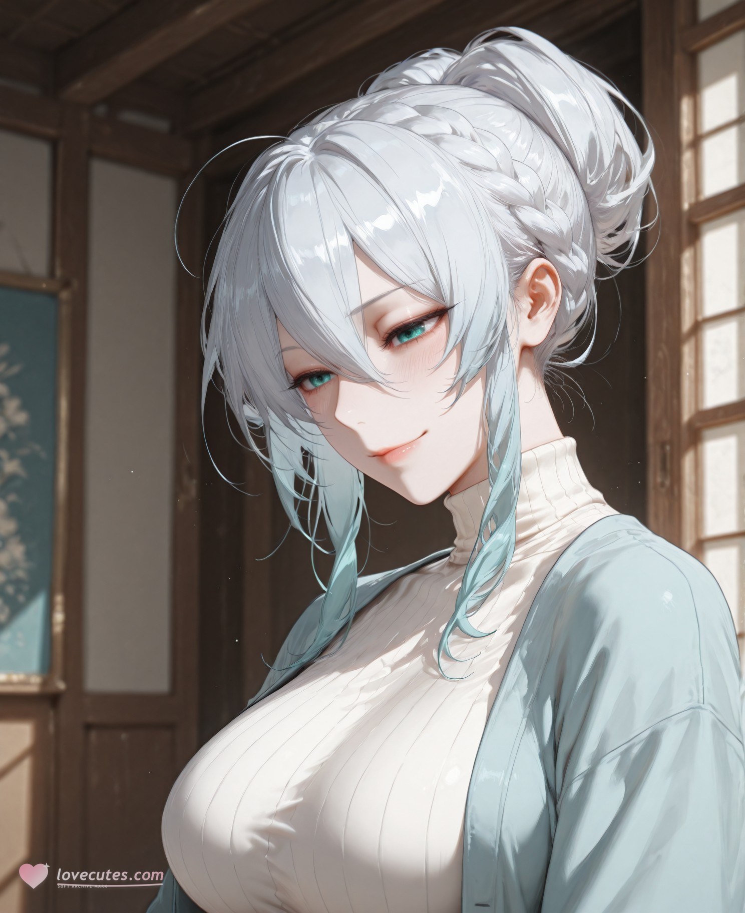 AI Generated Anime Girl - 原创雪女 Yukino：蕾丝内衣床拍露点 281P