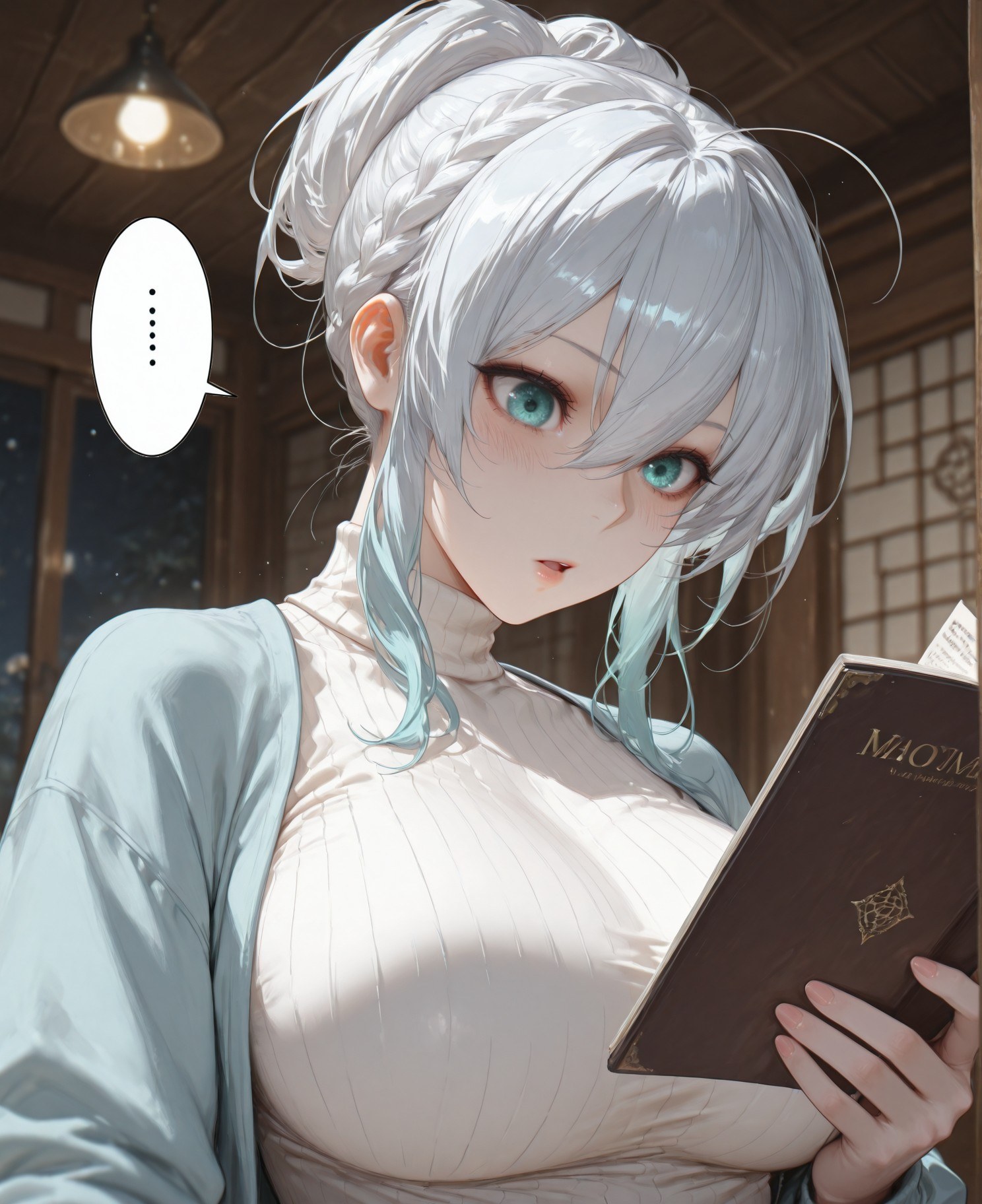 AI Generated Anime Girl - 原创雪女 Yukino：蕾丝内衣床拍露点 281P
