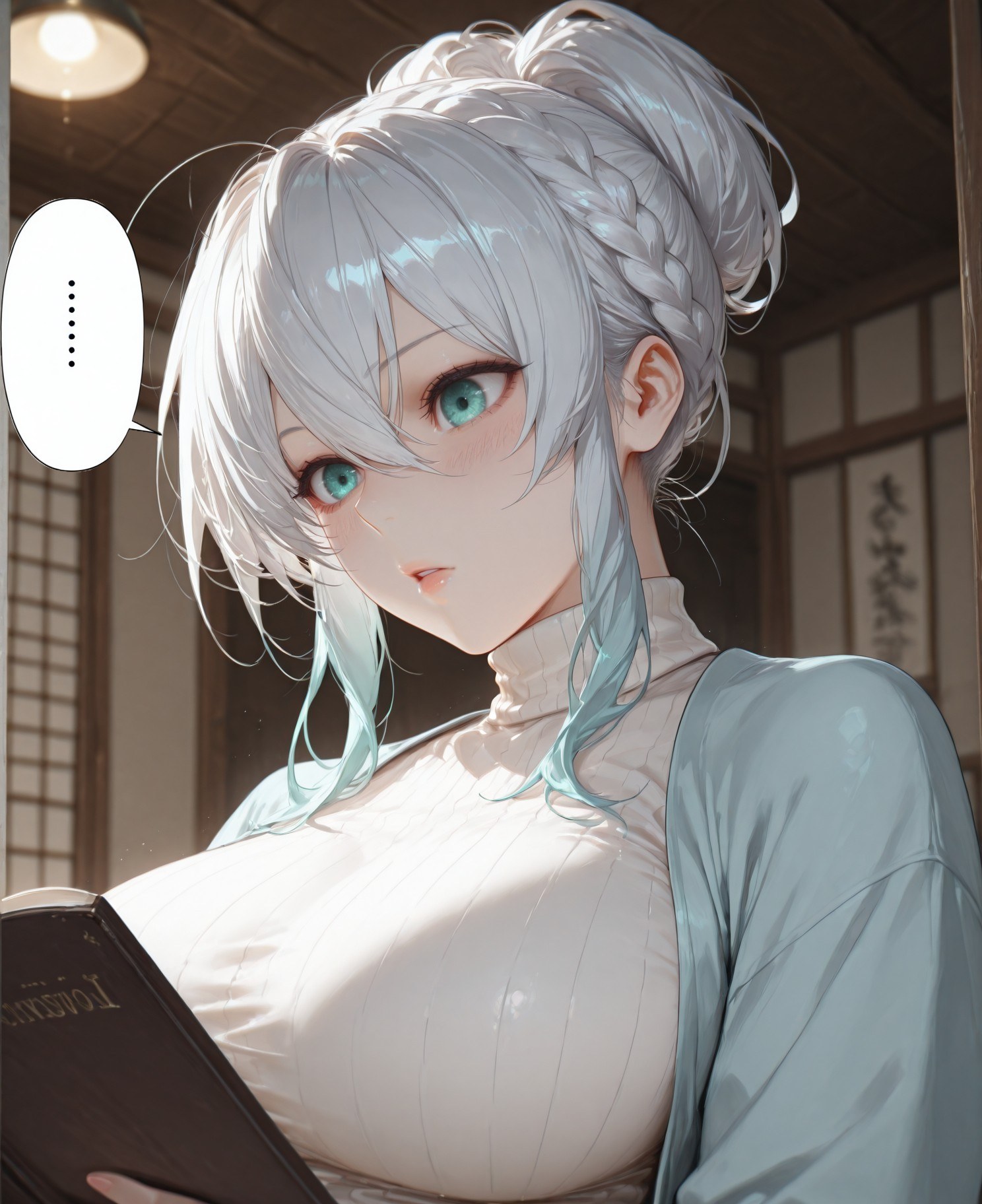 AI Generated Anime Girl - 原创雪女 Yukino：蕾丝内衣床拍露点 281P